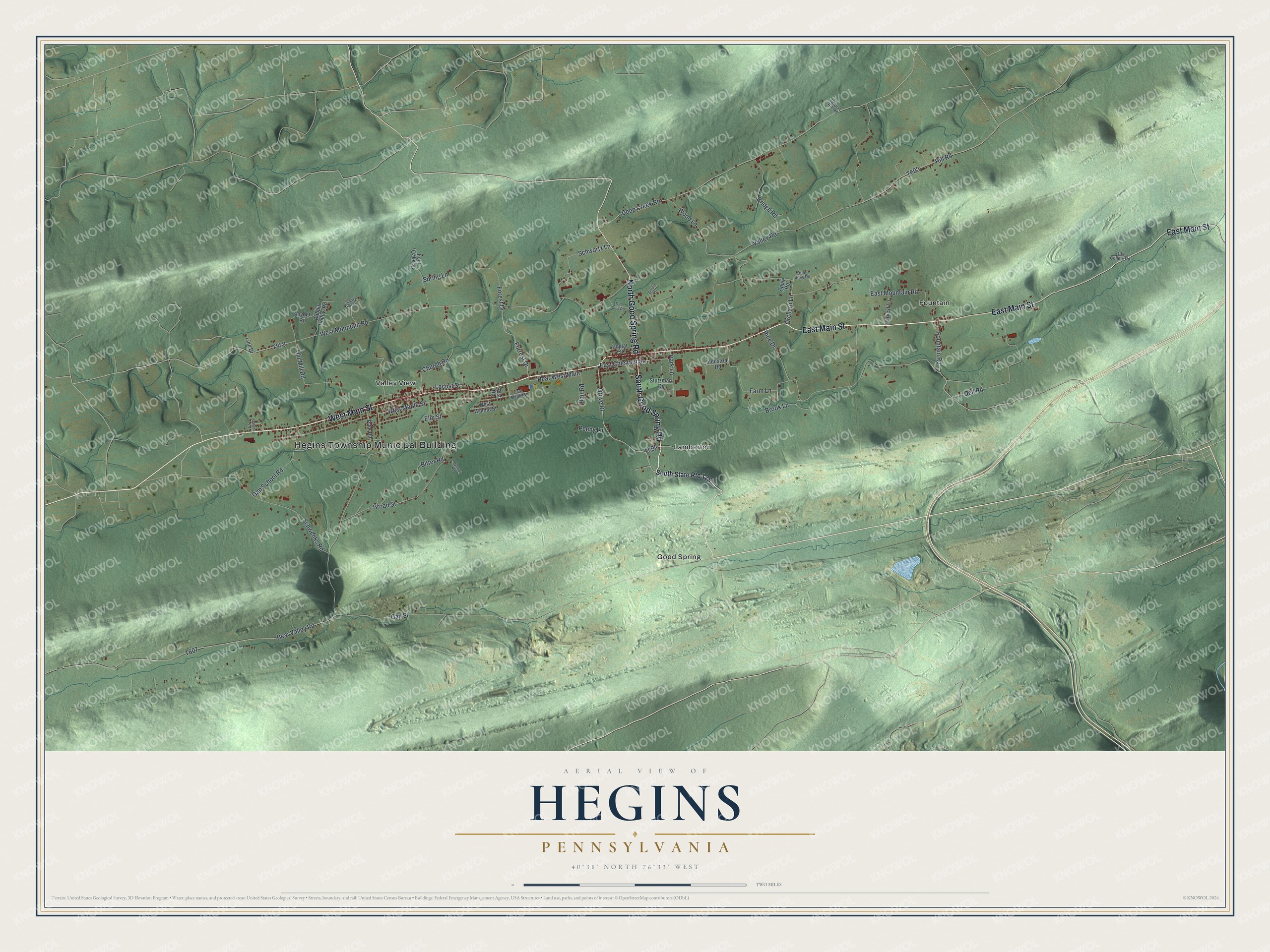 Watermarked full-map preview of Hegins, Pennsylvania