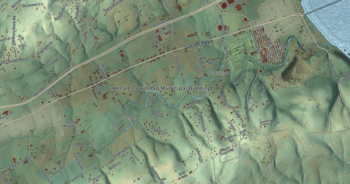 Map of Hellam, Pennsylvania in 2026