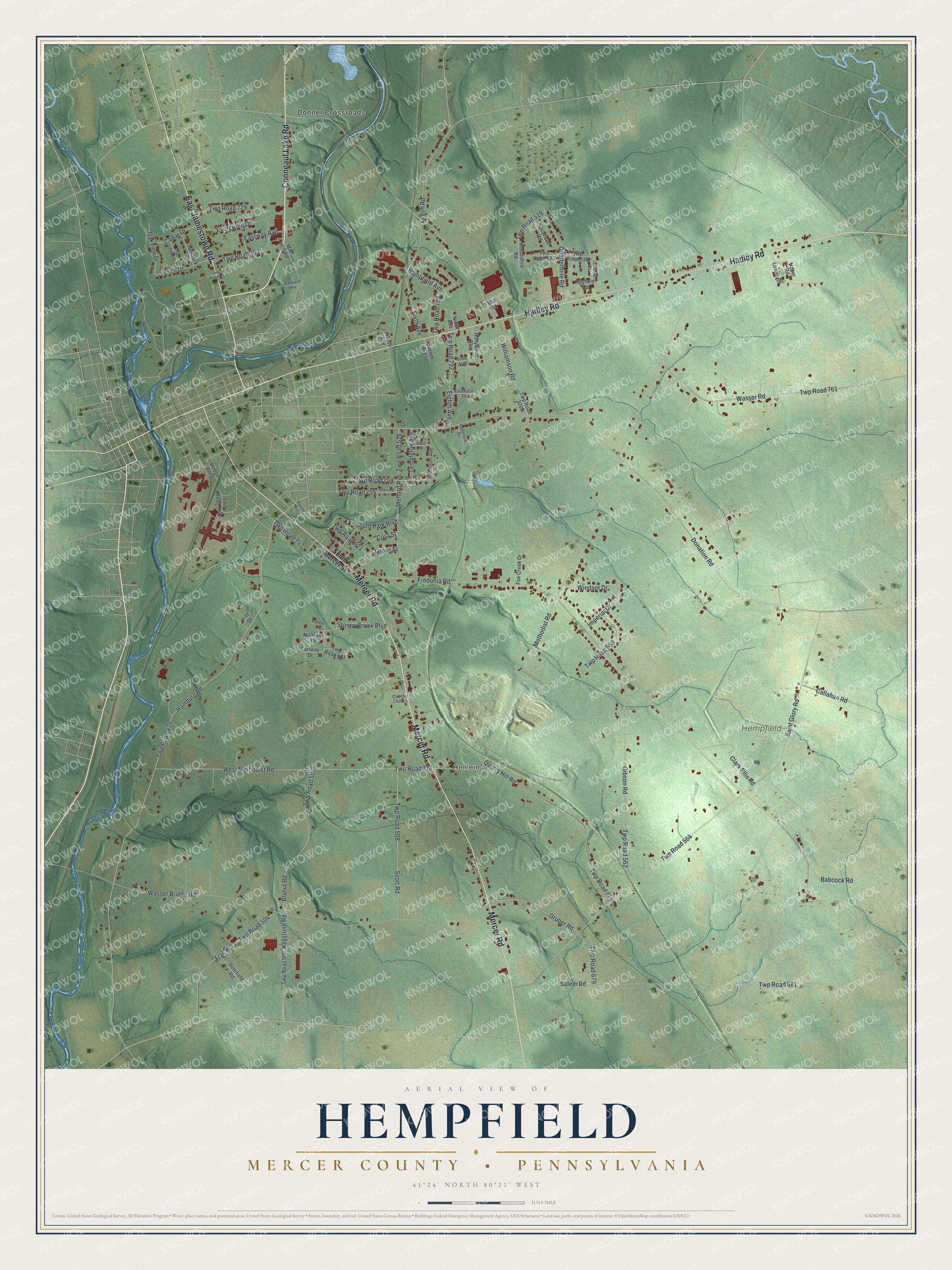 Watermarked full-map preview of Hempfield, Pennsylvania