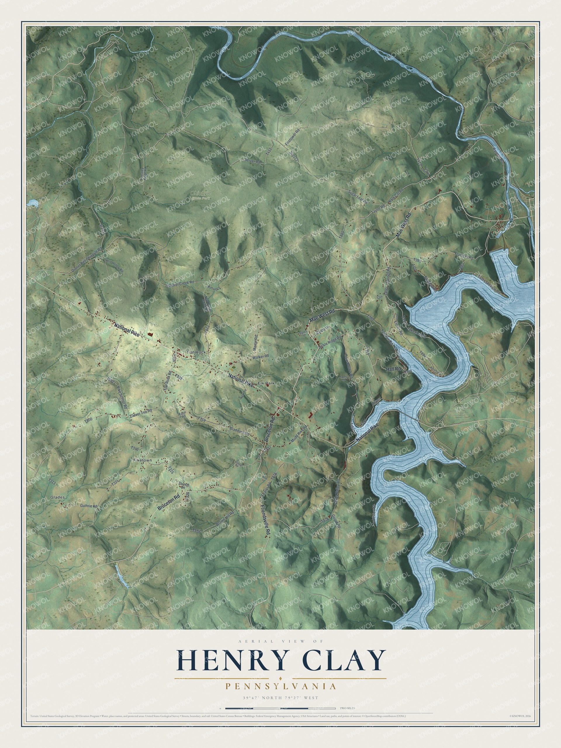 Watermarked full-map preview of Henry Clay, Pennsylvania