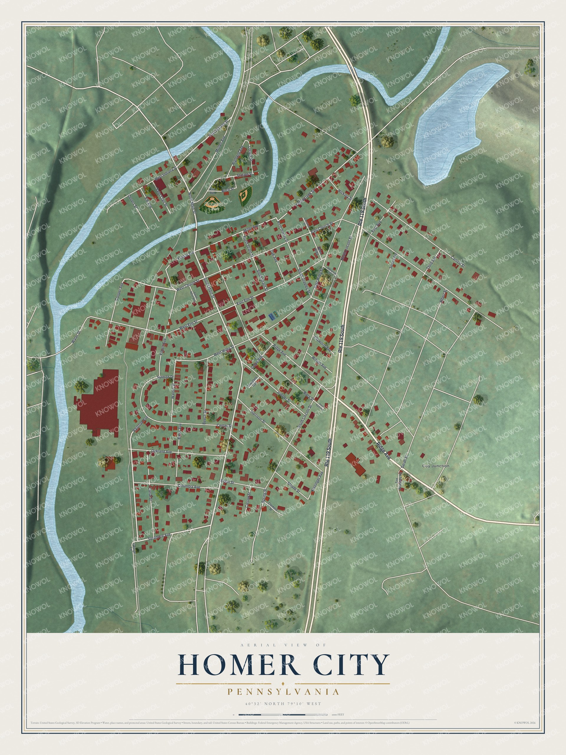 Watermarked full-map preview of Homer City, Pennsylvania