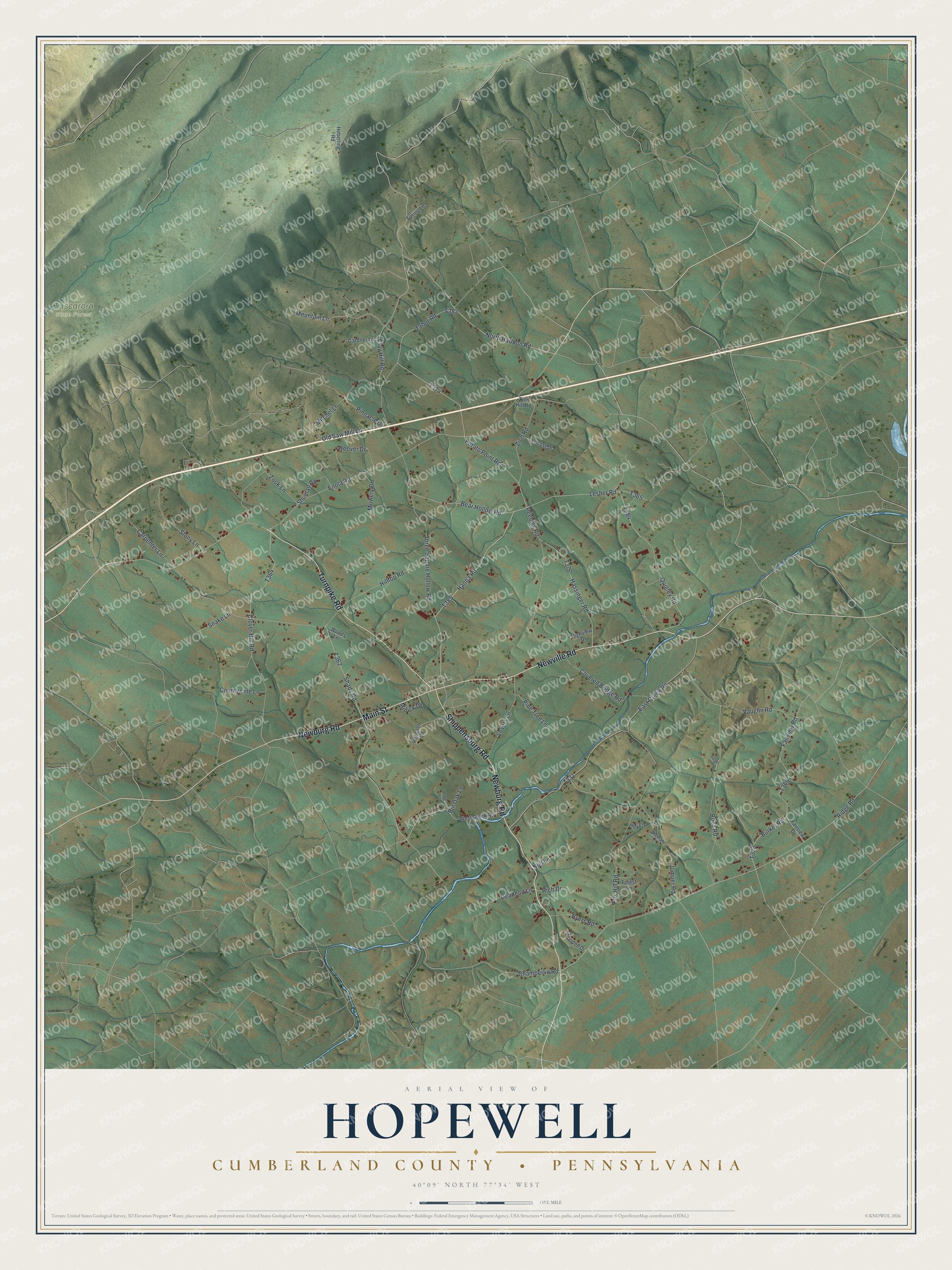 Watermarked full-map preview of Hopewell, Pennsylvania