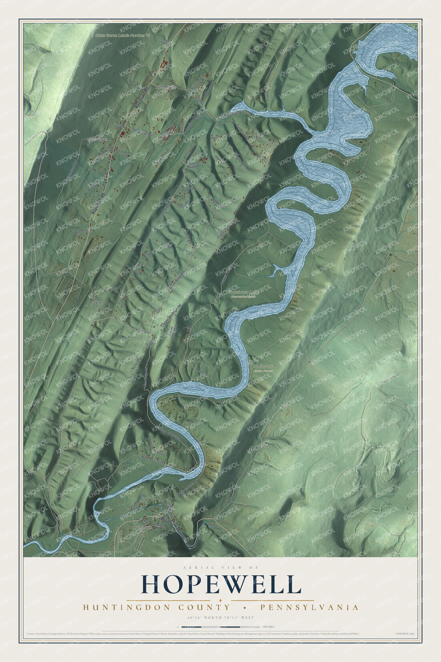 Watermarked full-map preview of Hopewell, Pennsylvania