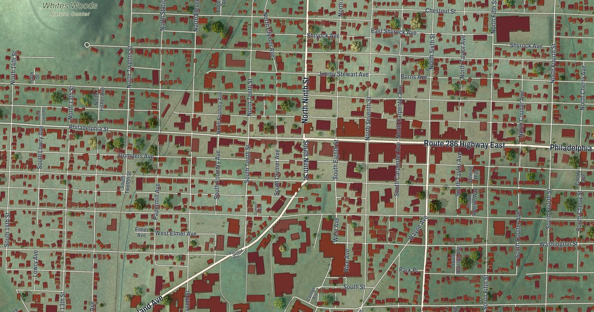 Map of Indiana, Indiana County, Pennsylvania in 2026