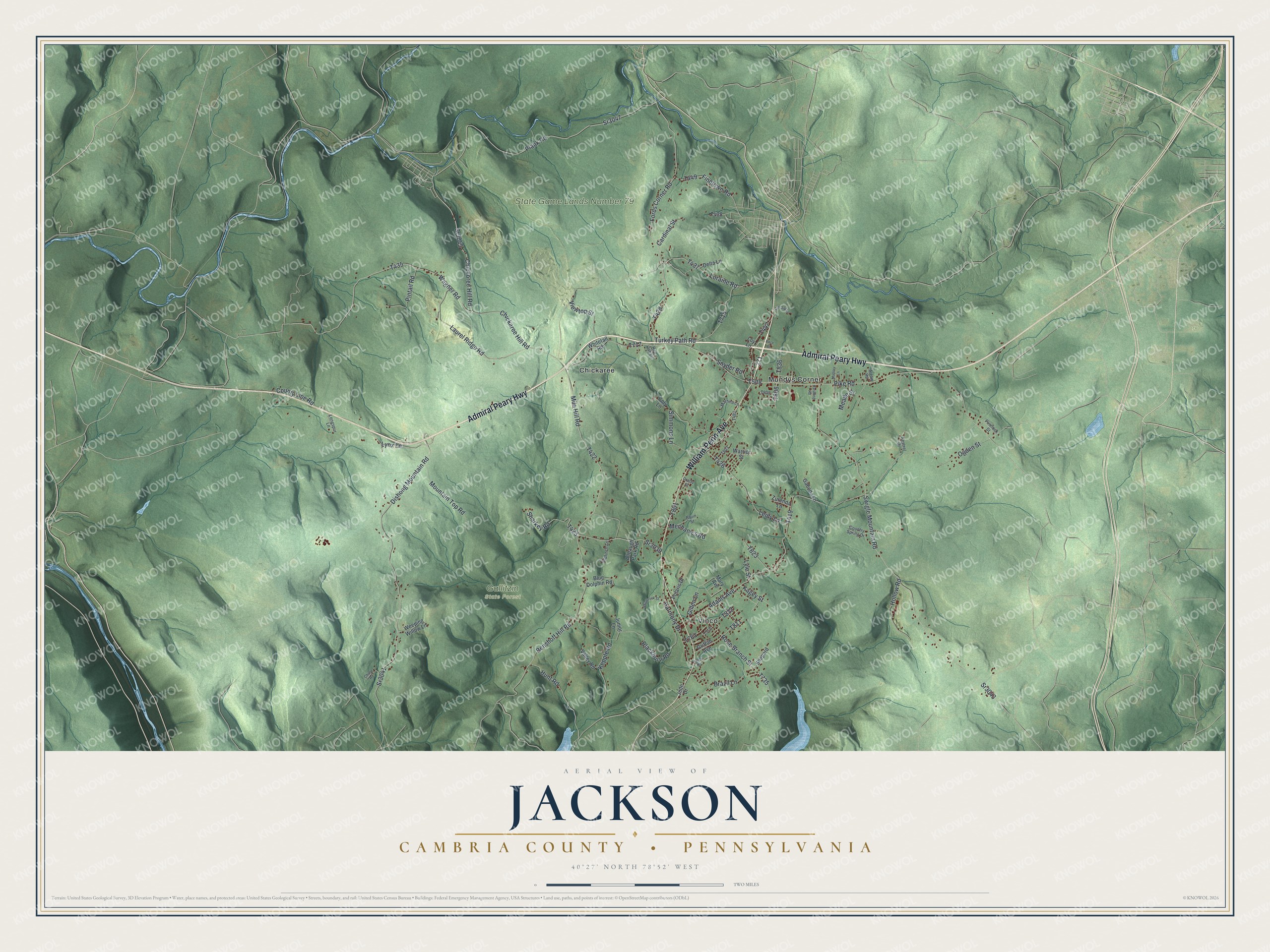 Watermarked full-map preview of Jackson, Pennsylvania