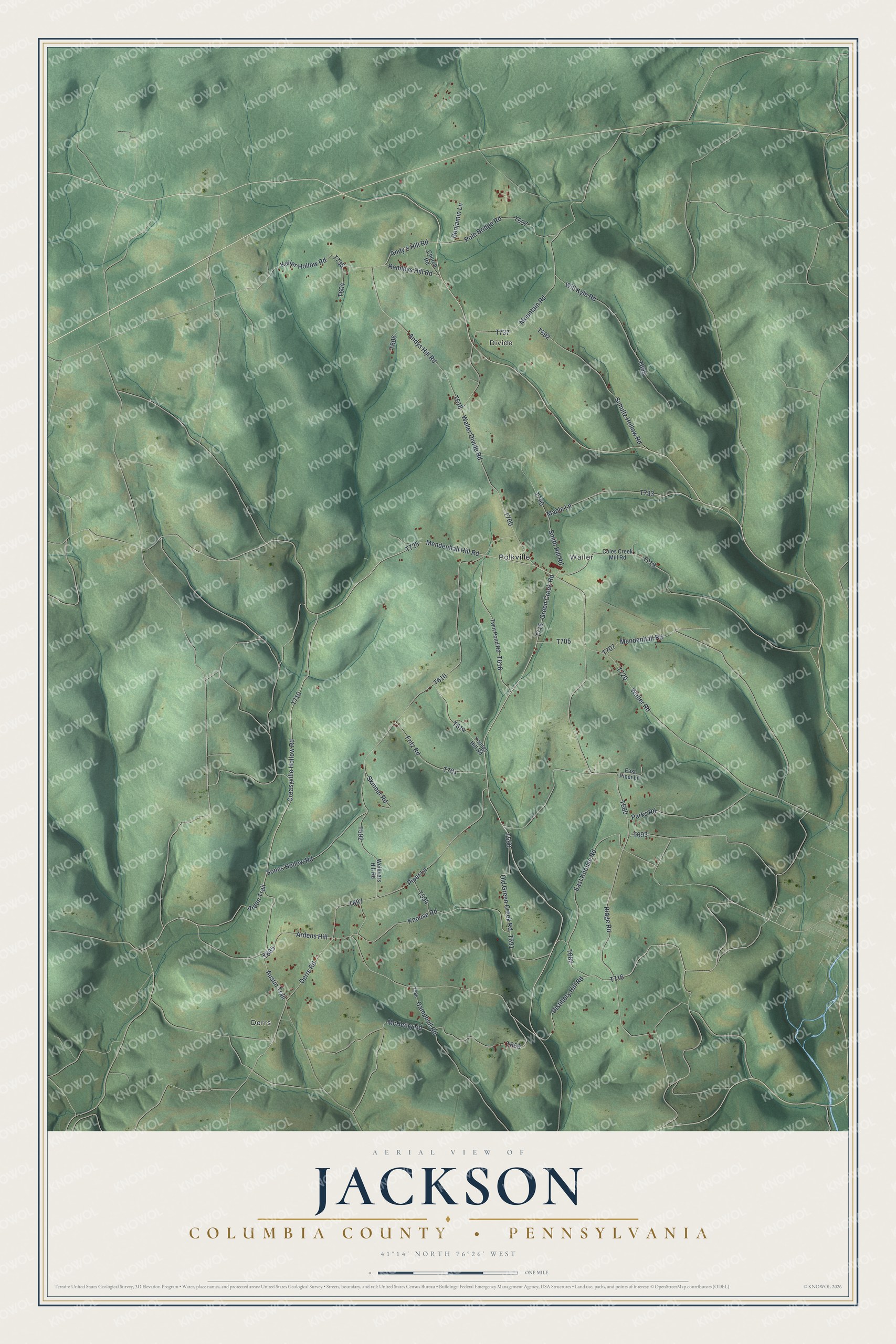 Watermarked full-map preview of Jackson, Pennsylvania