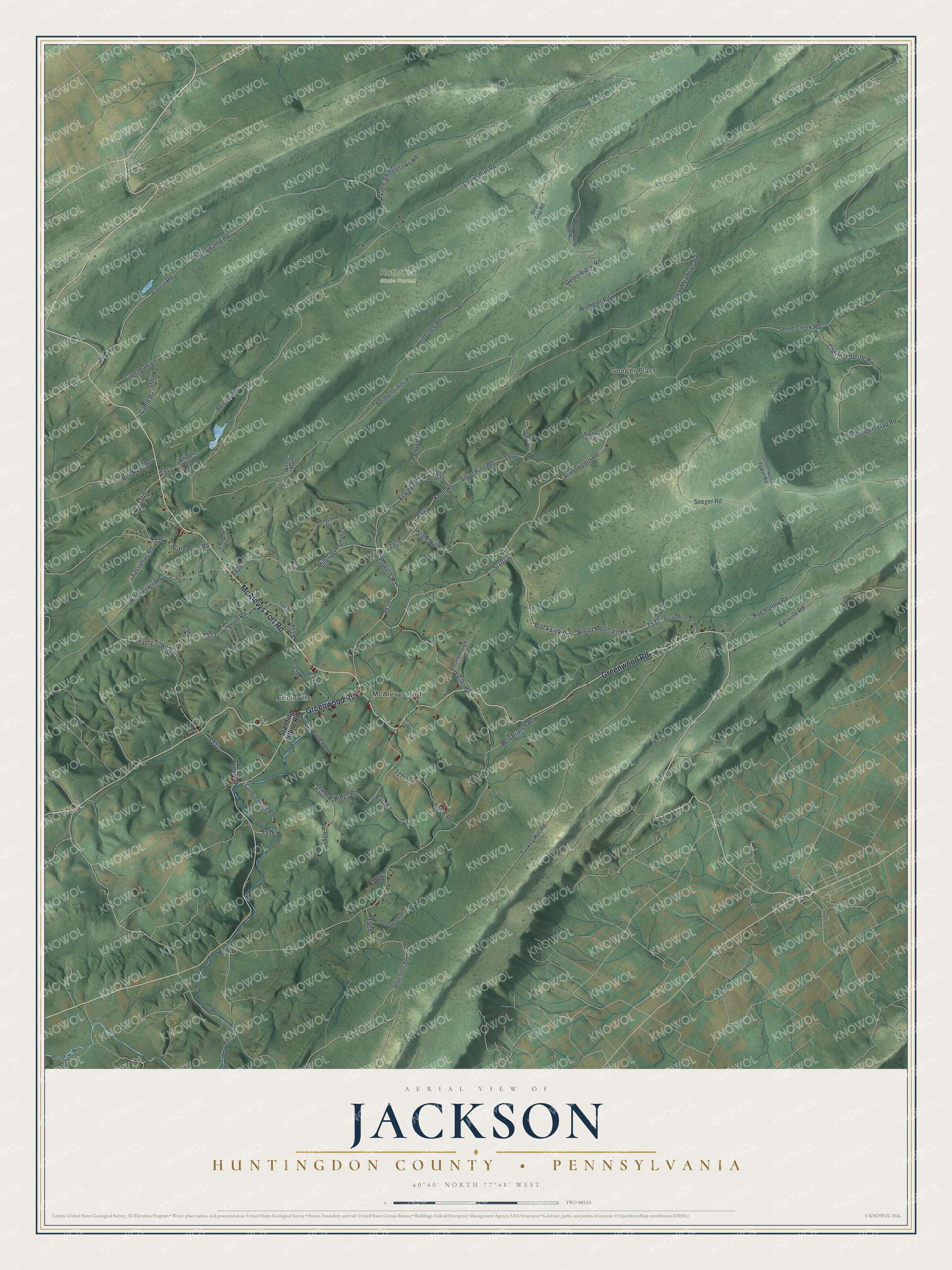 Watermarked full-map preview of Jackson, Pennsylvania