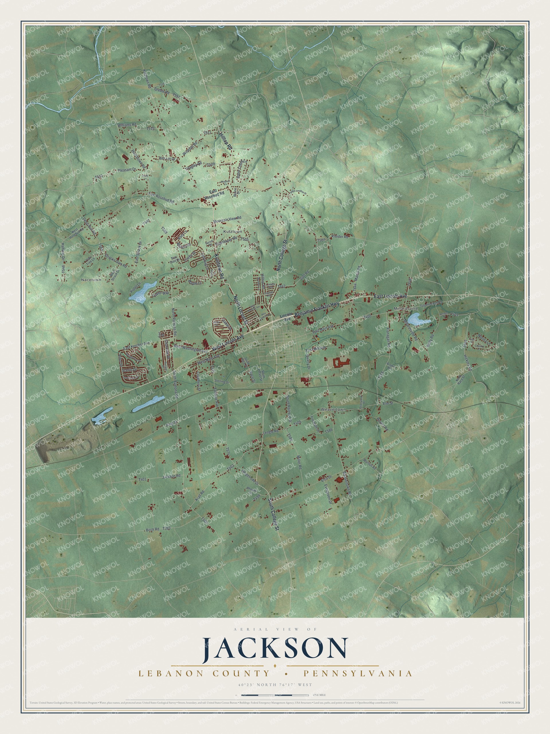 Watermarked full-map preview of Jackson, Pennsylvania