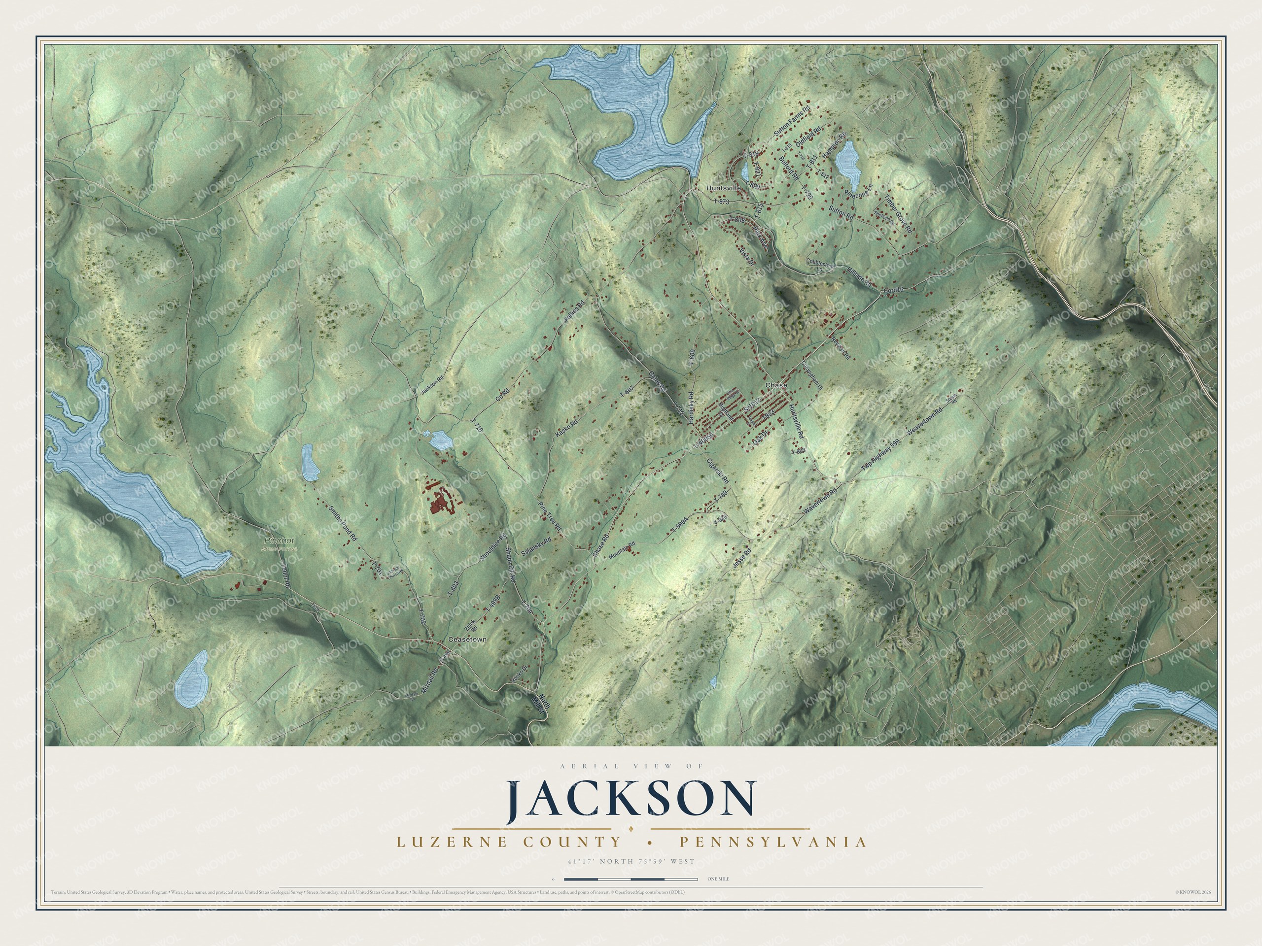 Watermarked full-map preview of Jackson, Pennsylvania