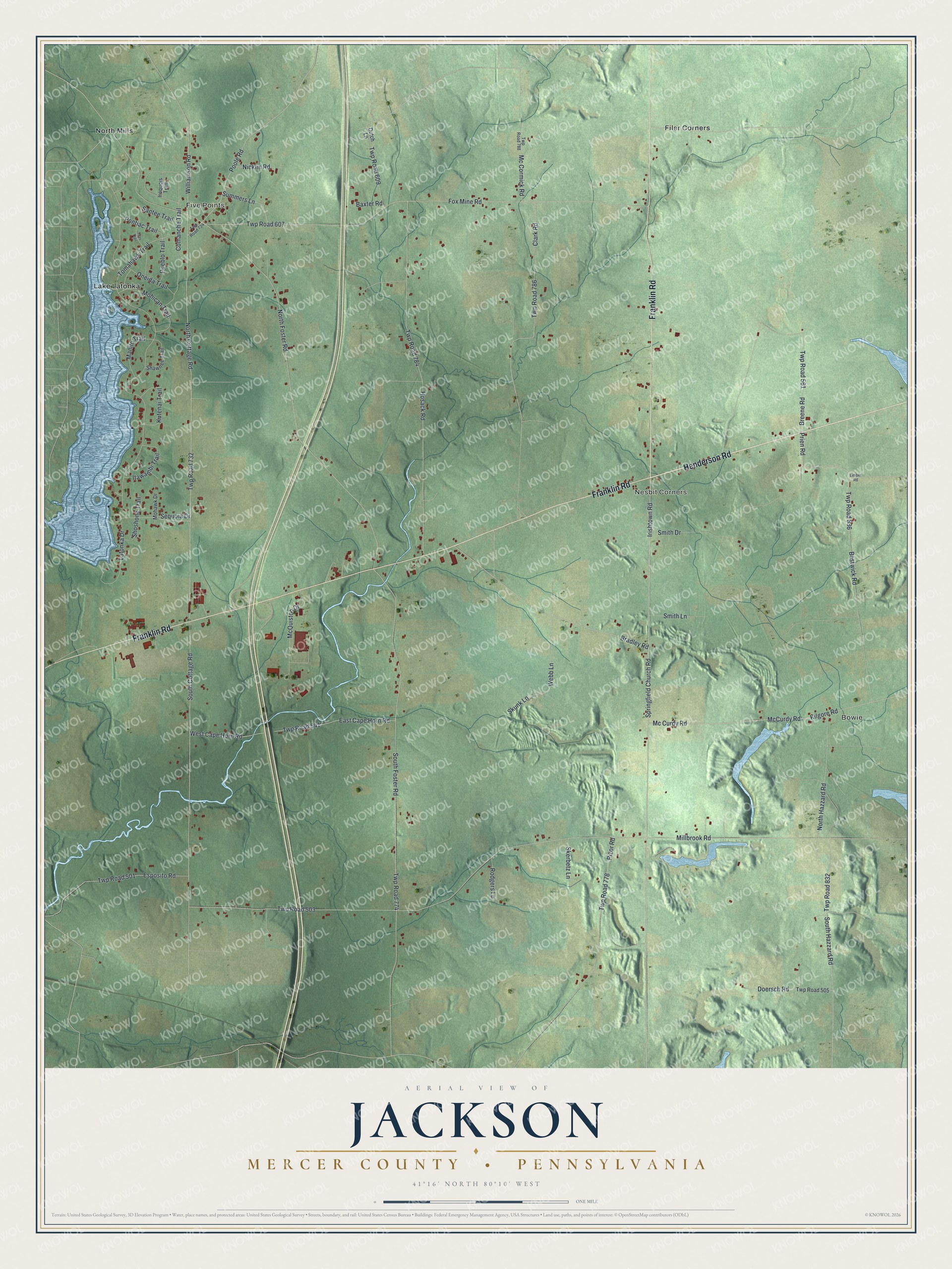Watermarked full-map preview of Jackson, Pennsylvania