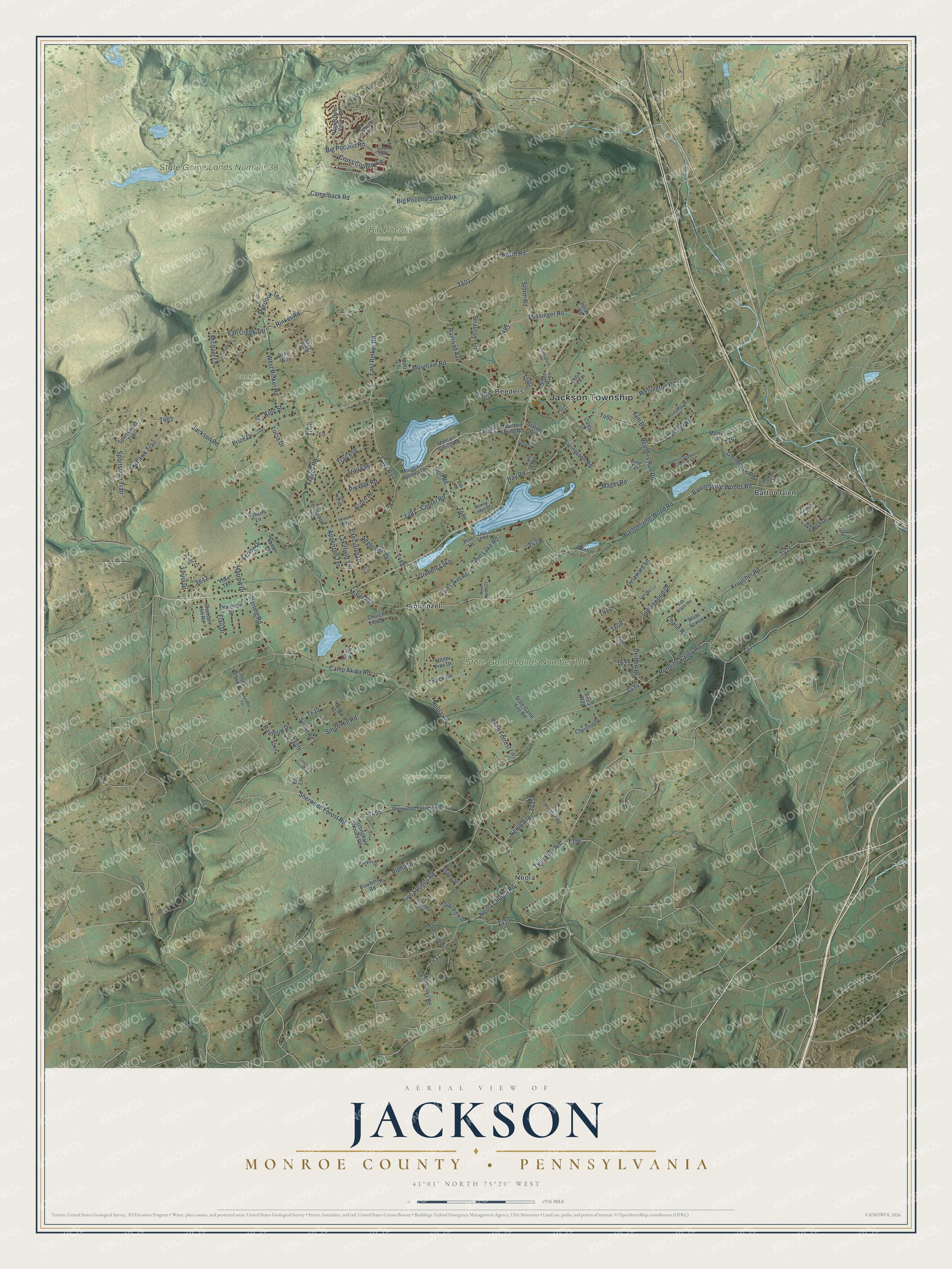 Watermarked full-map preview of Jackson, Pennsylvania