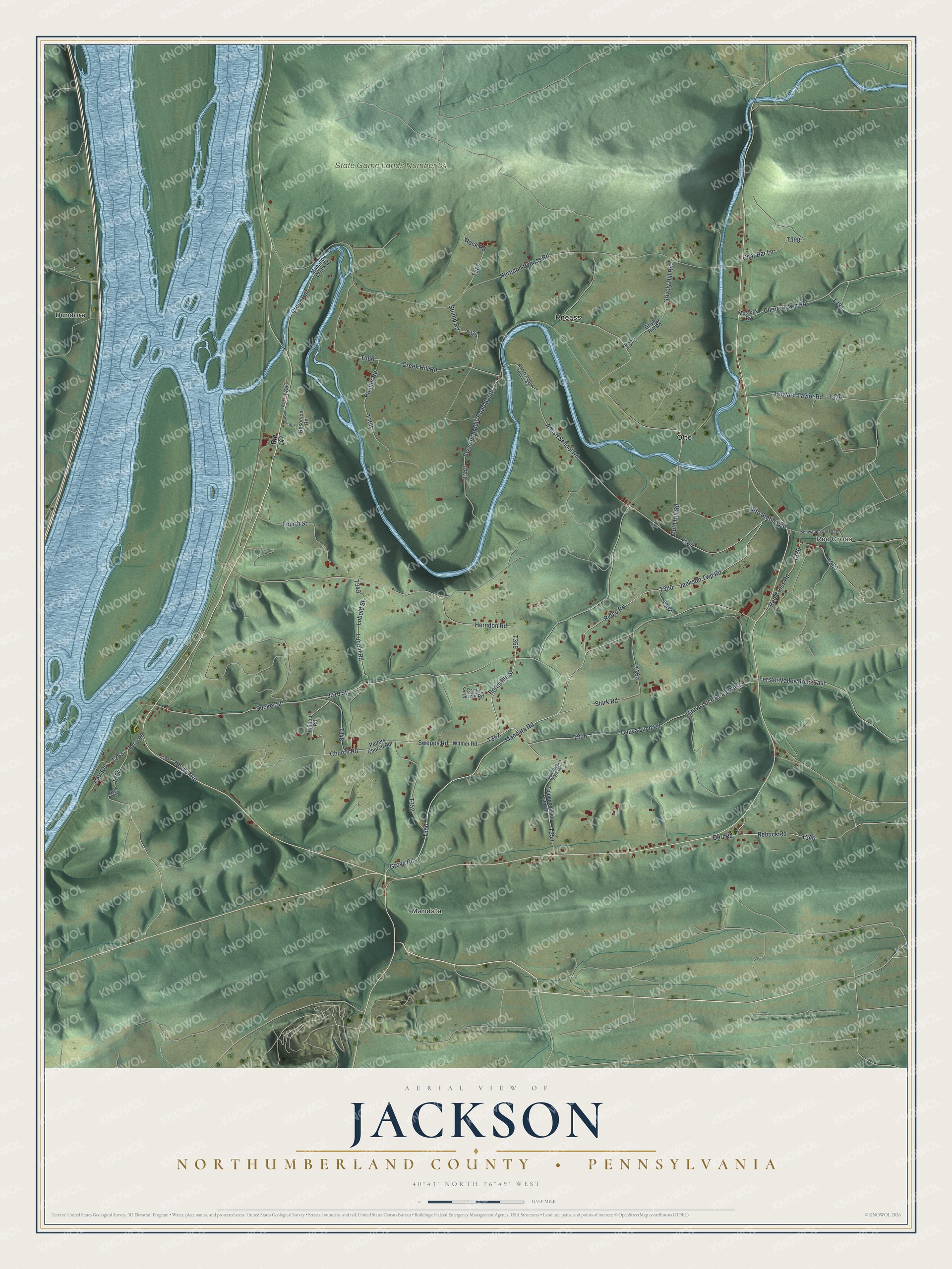 Watermarked full-map preview of Jackson, Pennsylvania