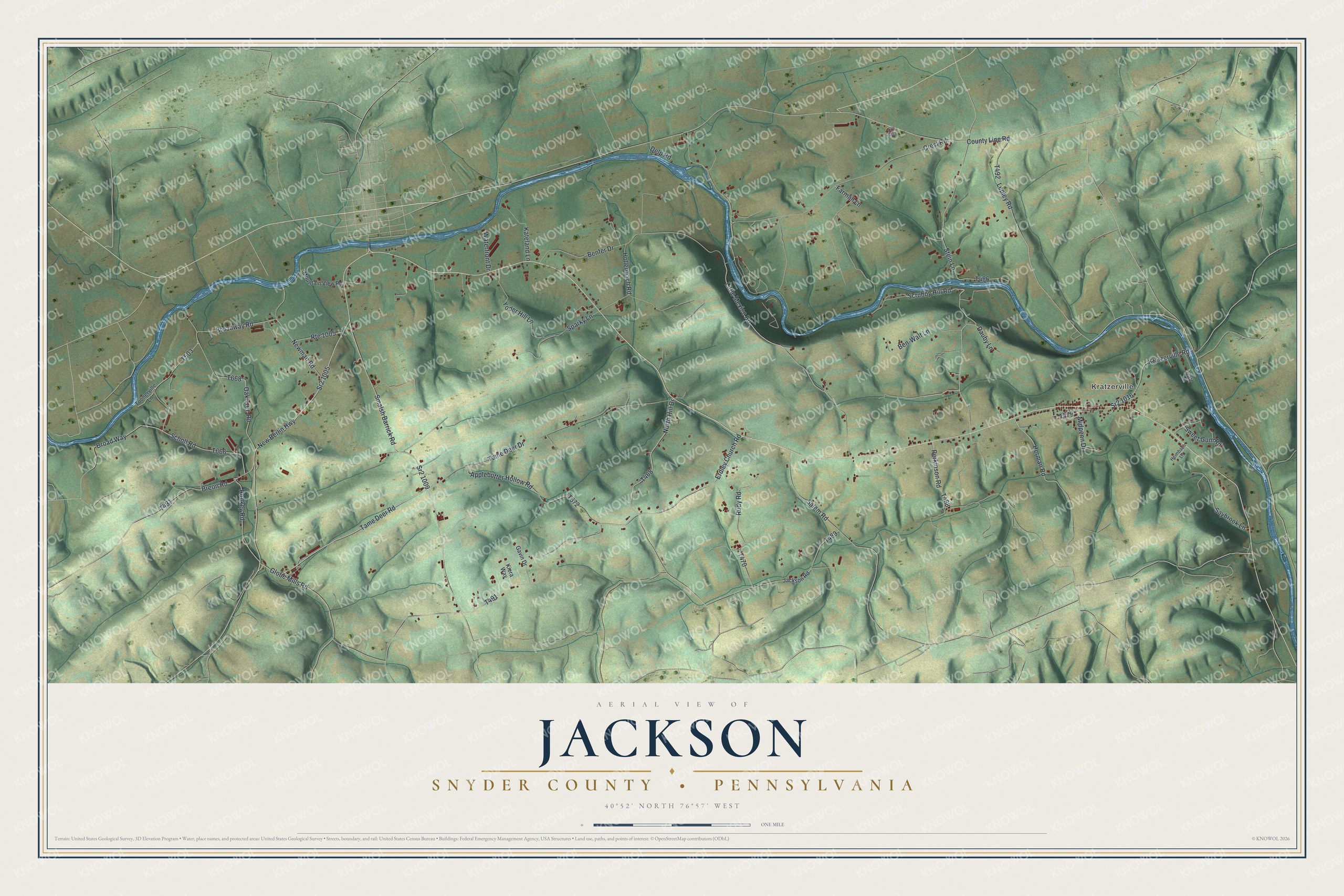 Watermarked full-map preview of Jackson, Pennsylvania