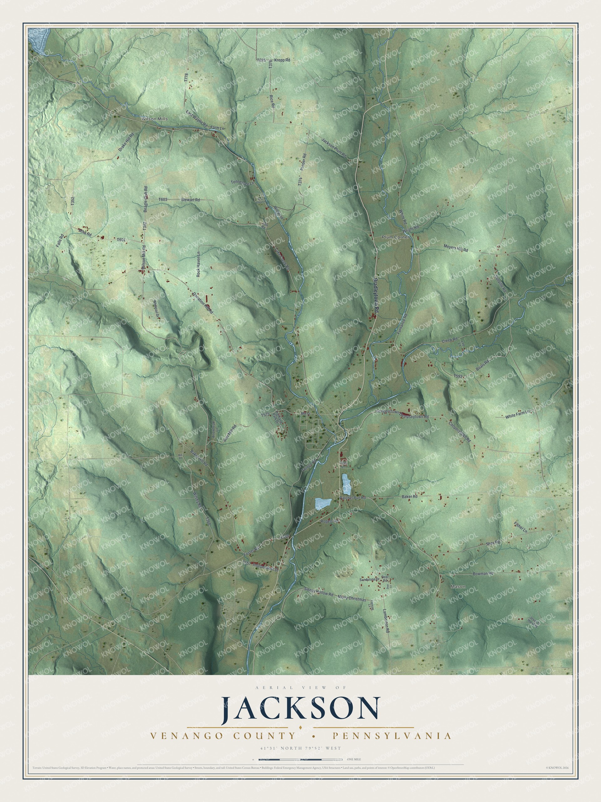 Watermarked full-map preview of Jackson, Pennsylvania