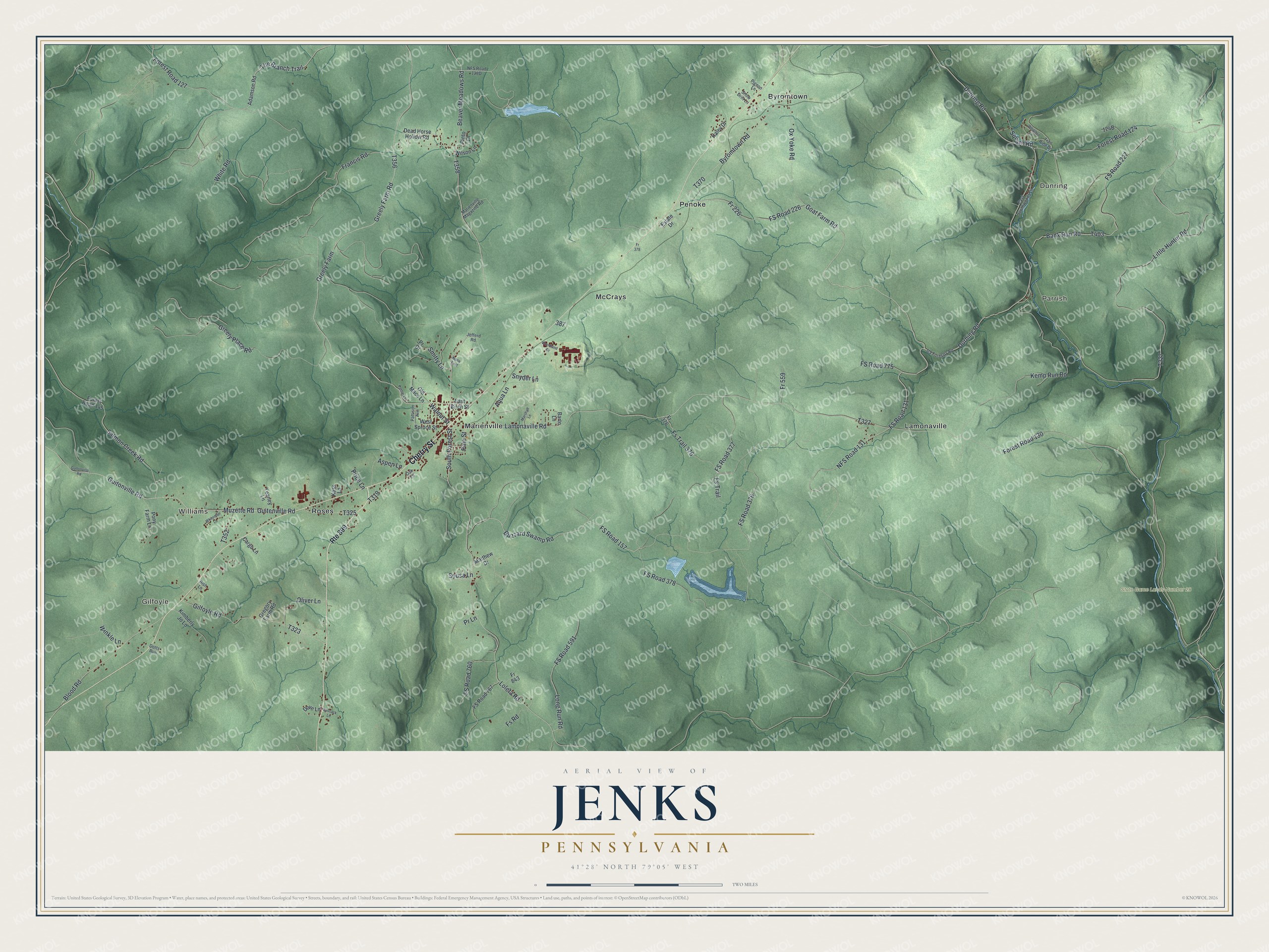 Watermarked full-map preview of Jenks, Pennsylvania