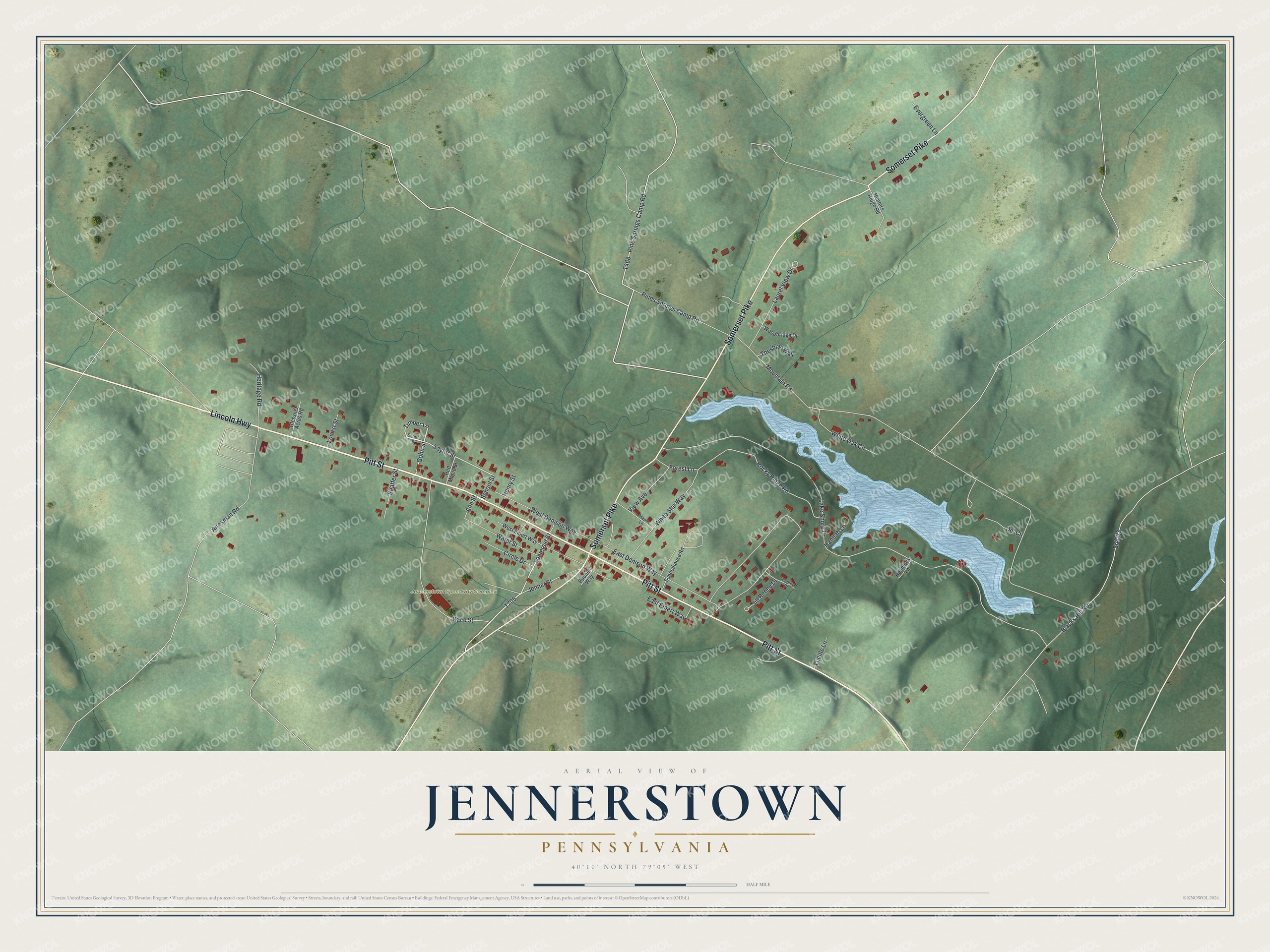 Watermarked full-map preview of Jennerstown, Pennsylvania