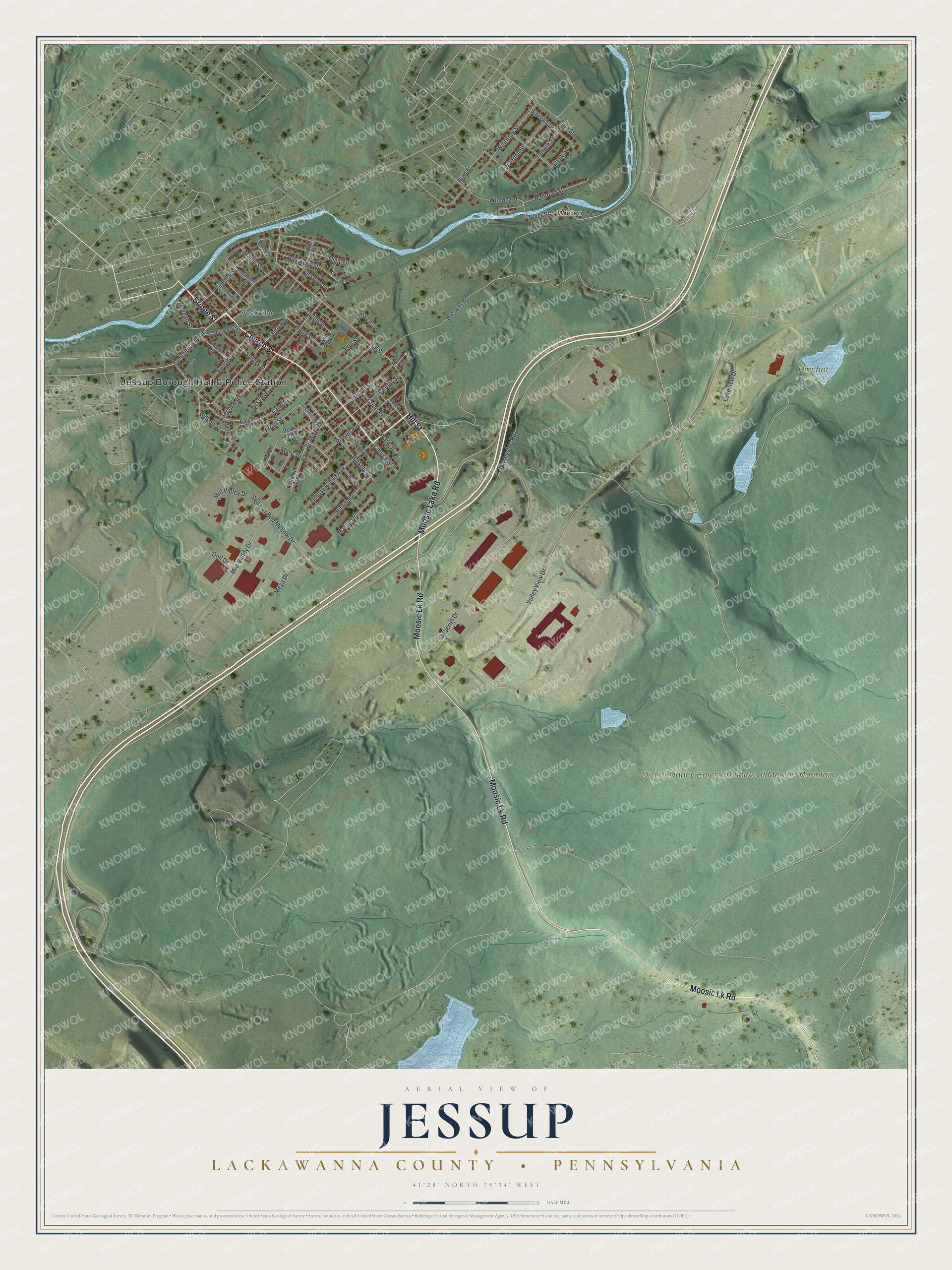 Watermarked full-map preview of Jessup, Pennsylvania
