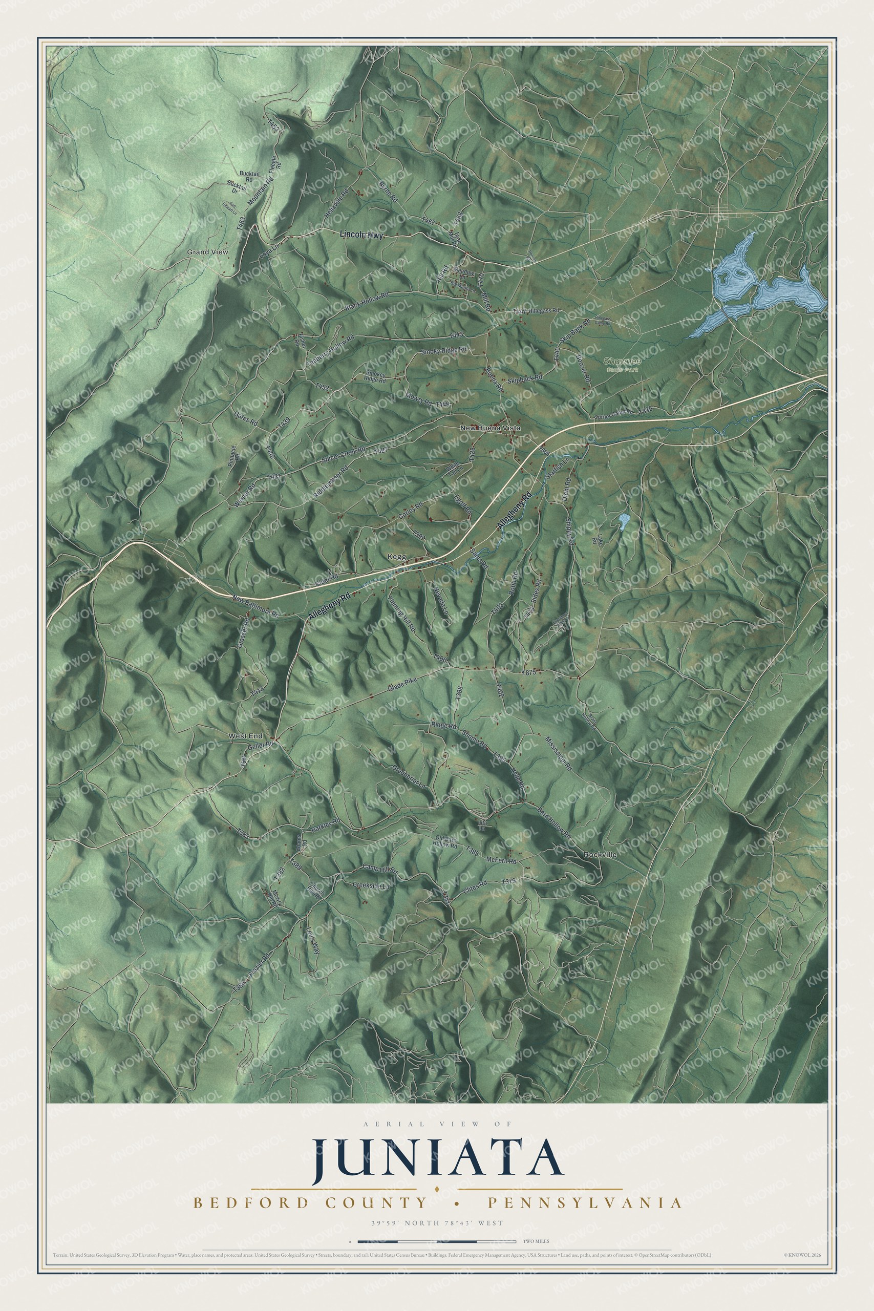 Watermarked full-map preview of Juniata, Pennsylvania