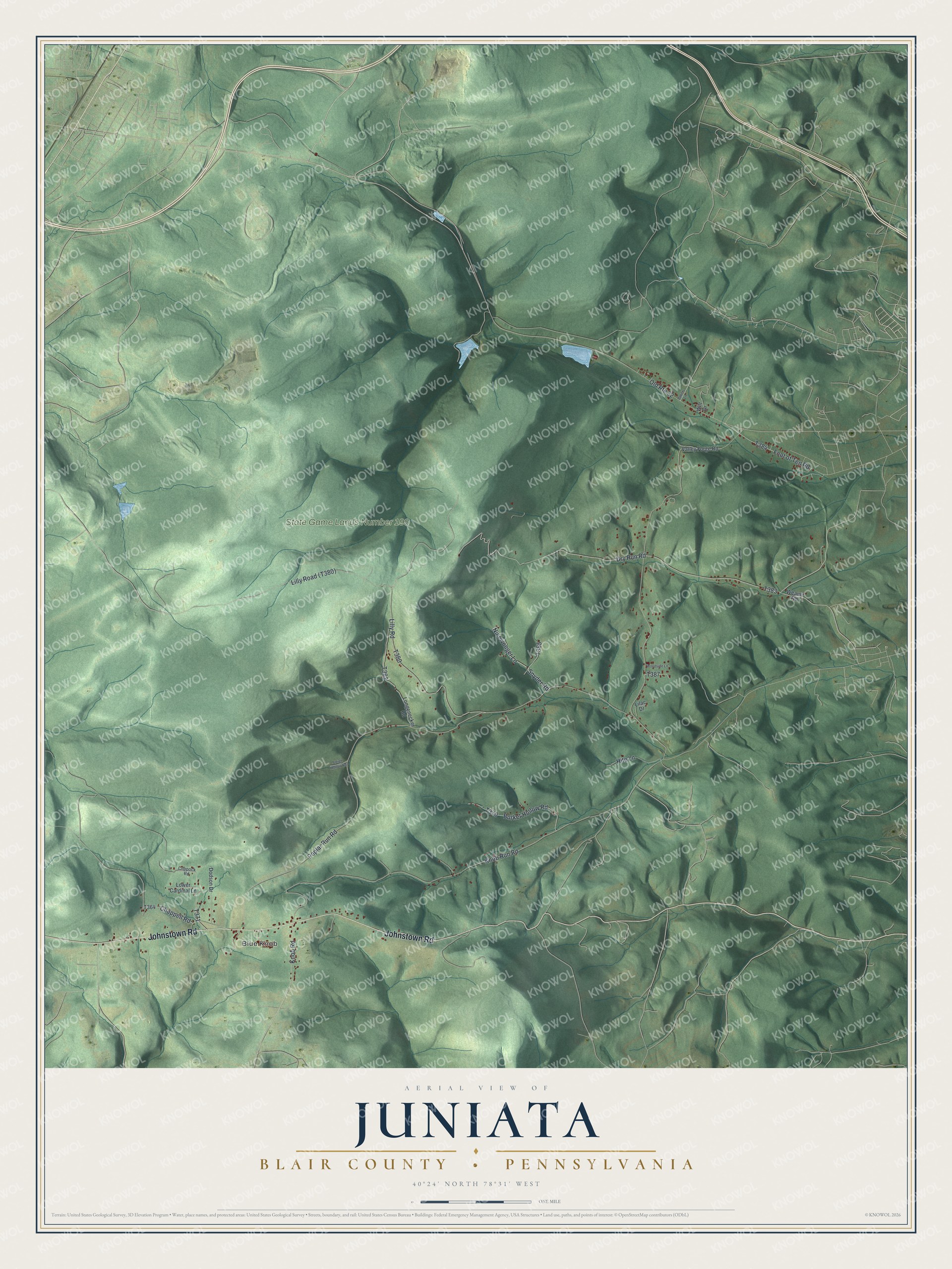 Watermarked full-map preview of Juniata, Pennsylvania