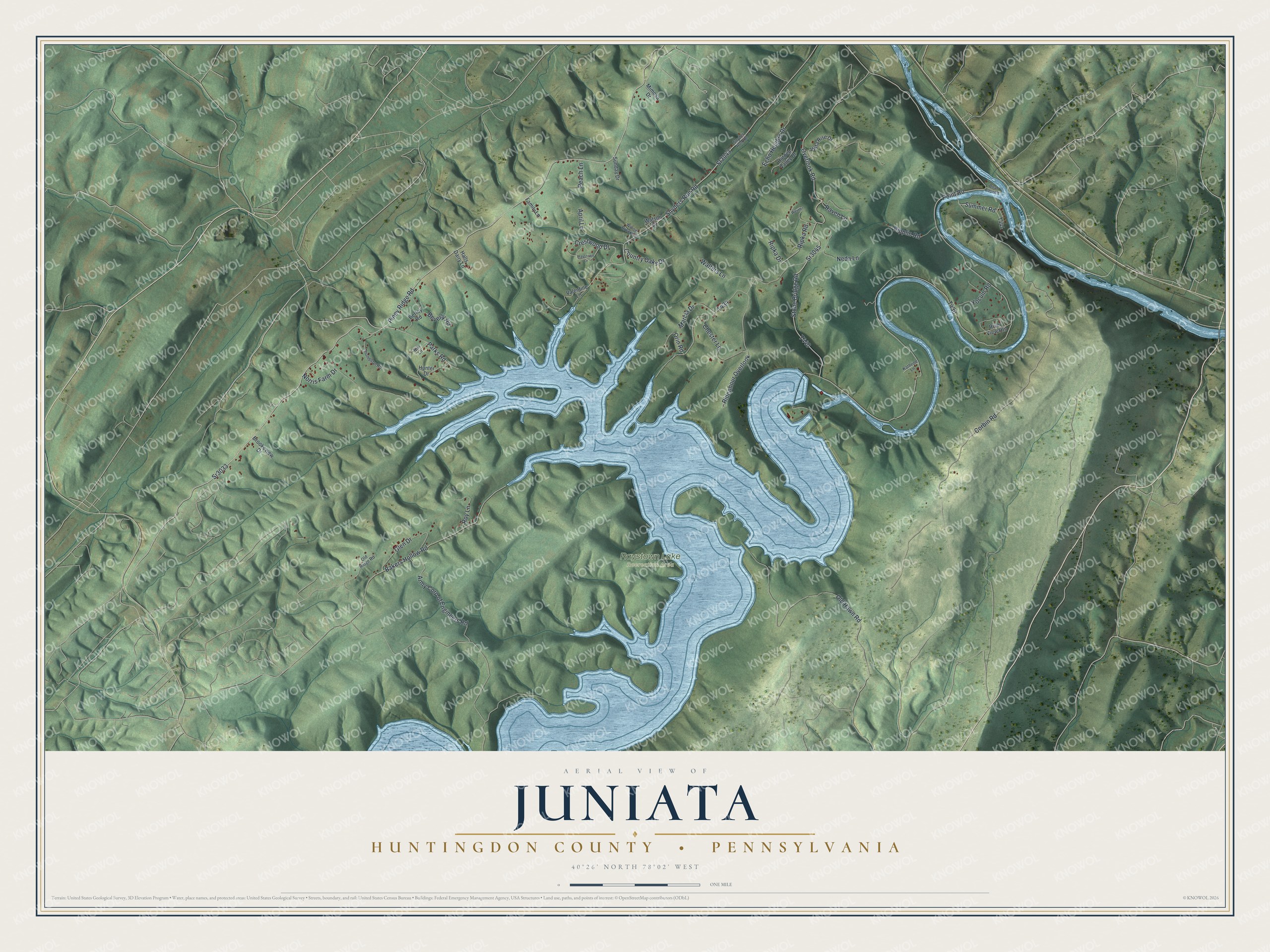 Watermarked full-map preview of Juniata, Pennsylvania