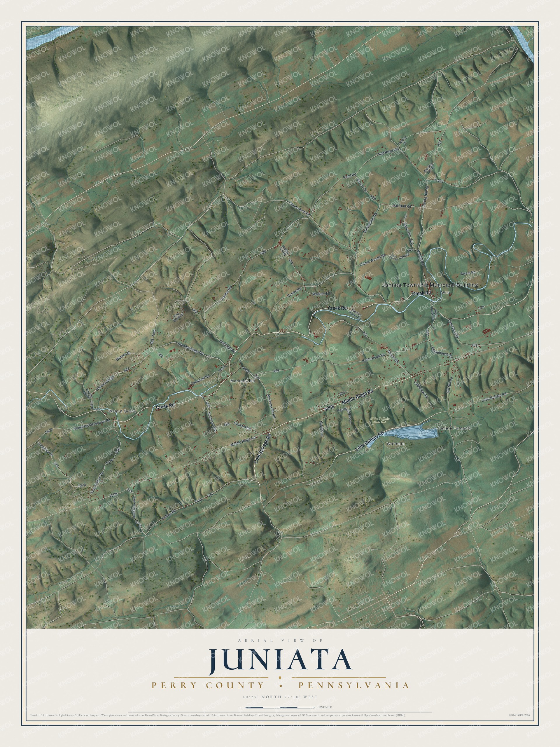 Watermarked full-map preview of Juniata, Pennsylvania