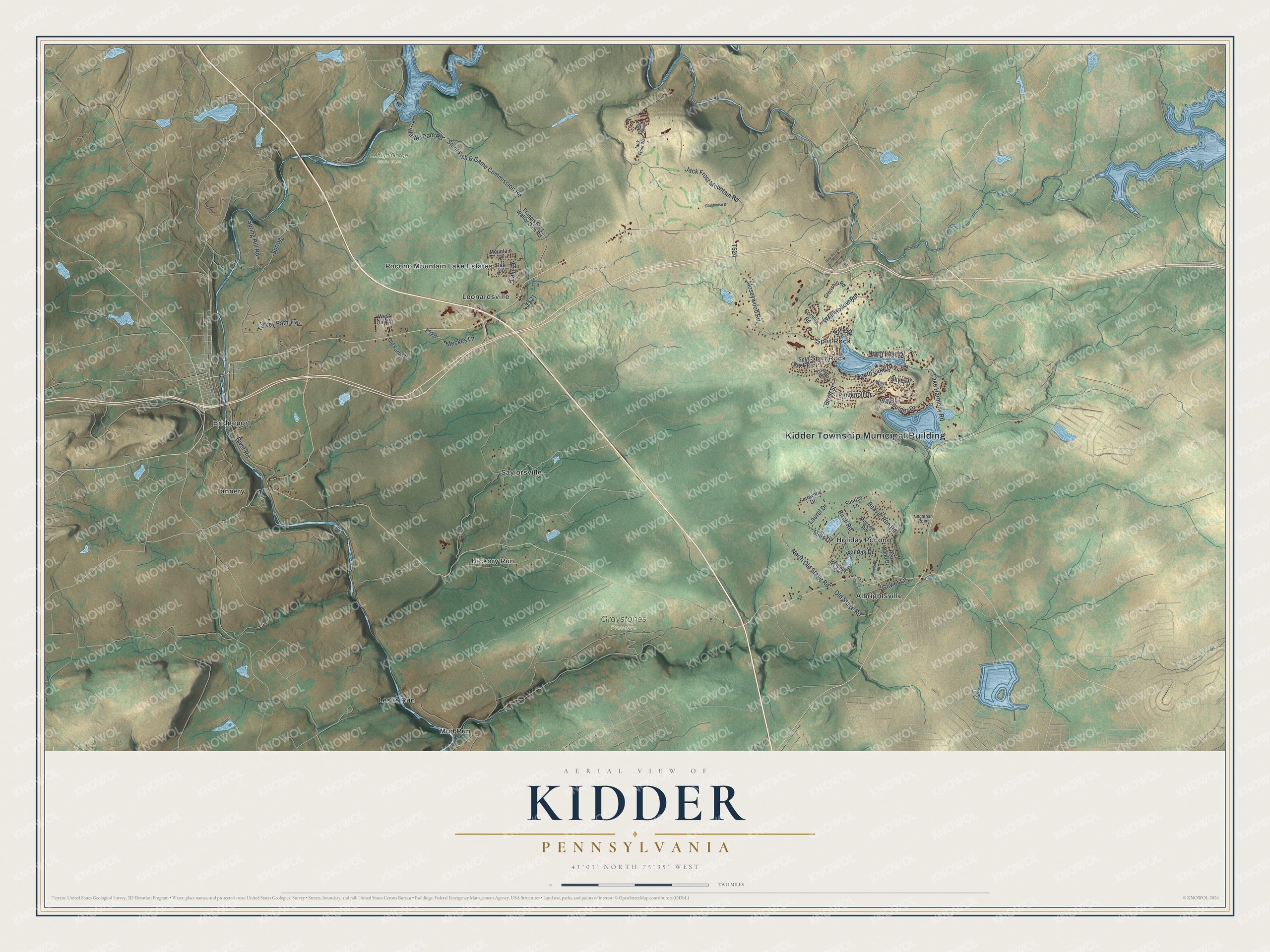 Watermarked full-map preview of Kidder, Pennsylvania