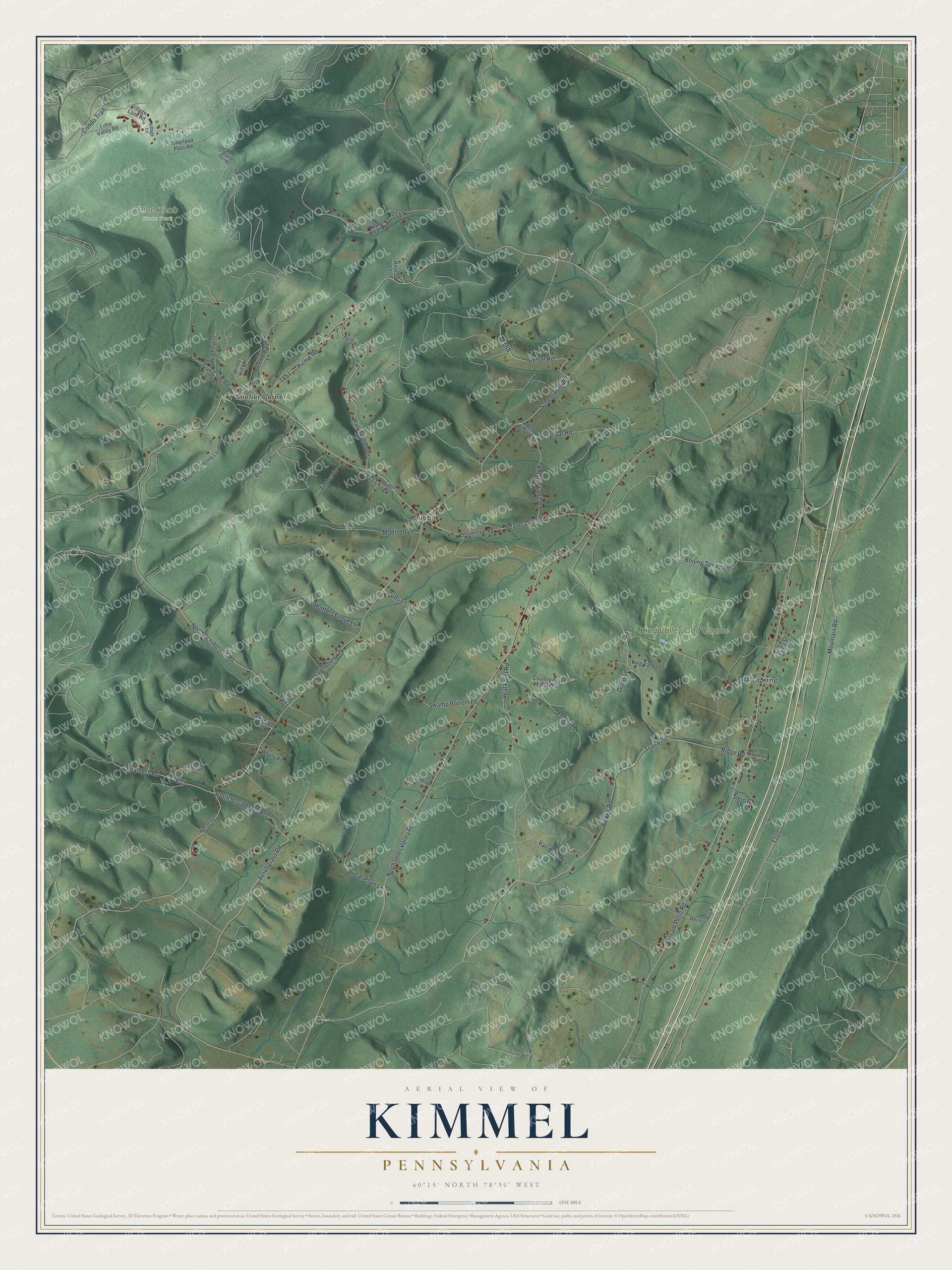 Watermarked full-map preview of Kimmel, Pennsylvania
