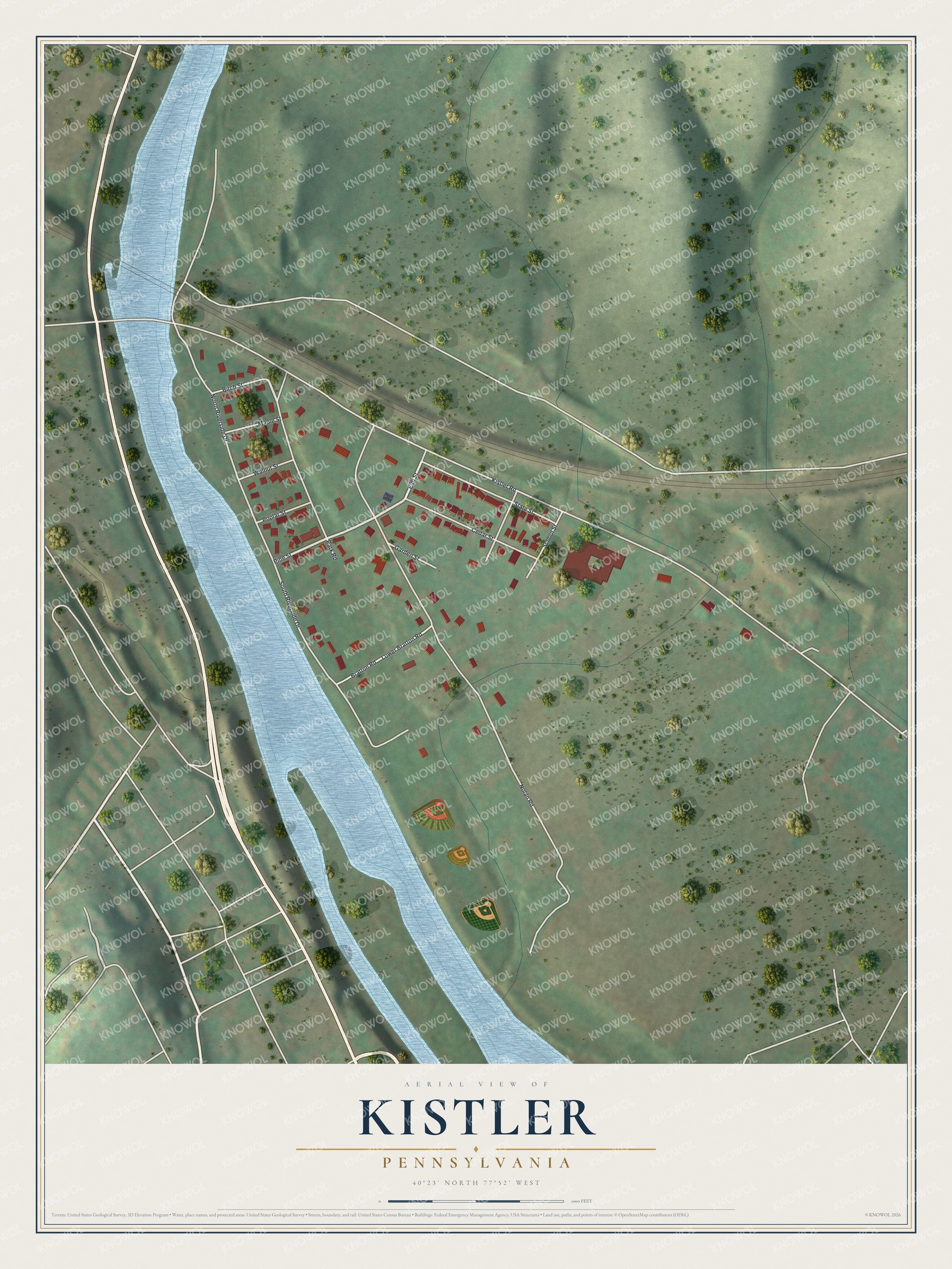 Watermarked full-map preview of Kistler, Pennsylvania
