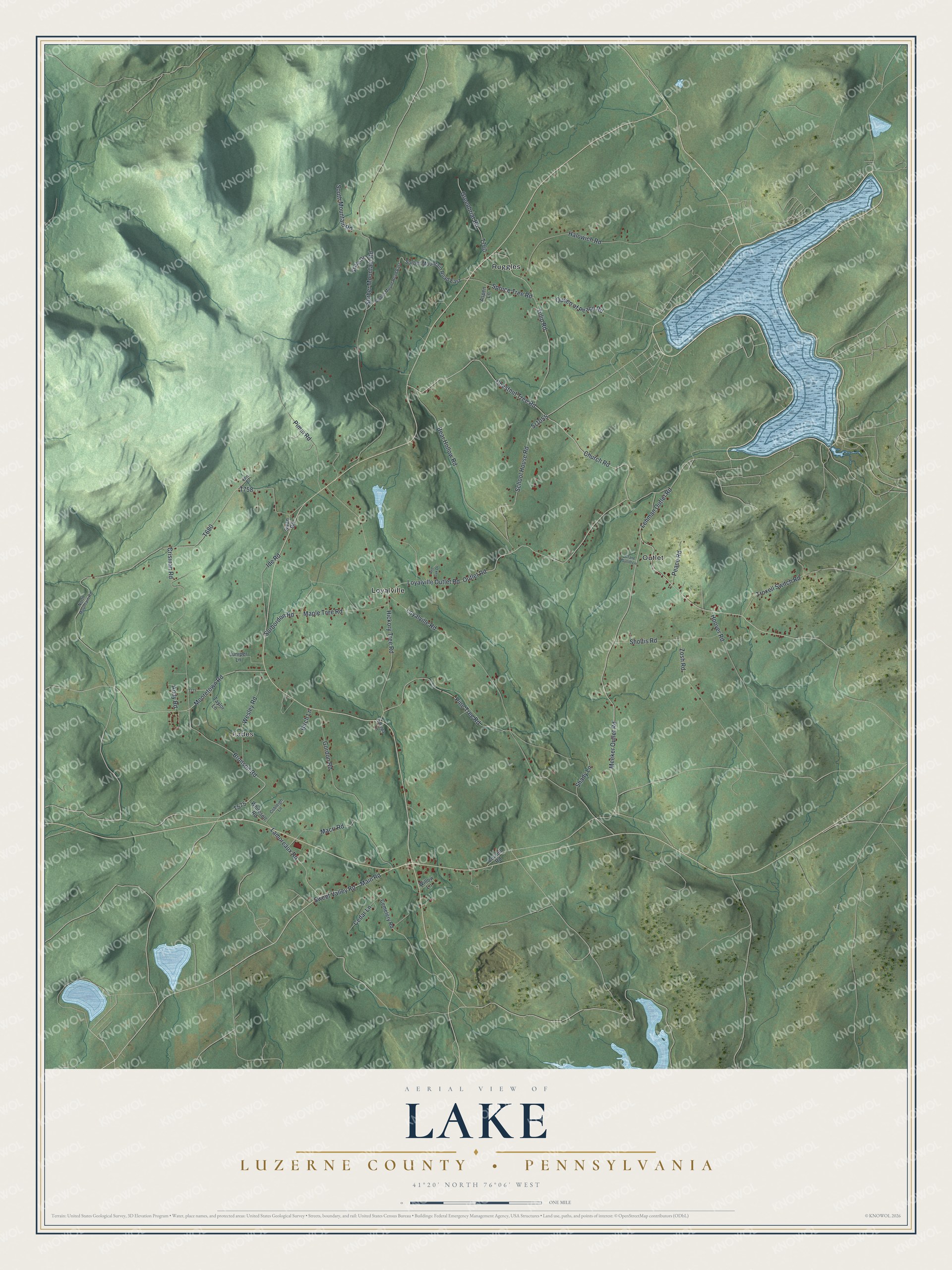 Watermarked full-map preview of Lake, Pennsylvania