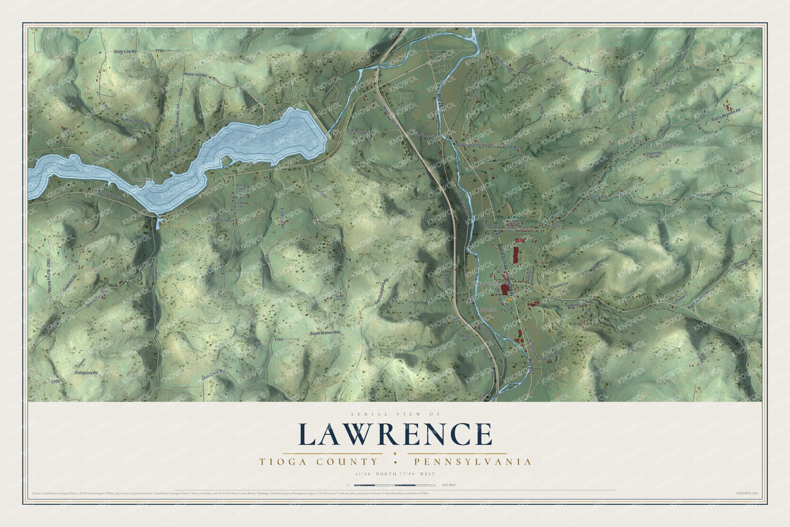 Watermarked full-map preview of Lawrence, Pennsylvania