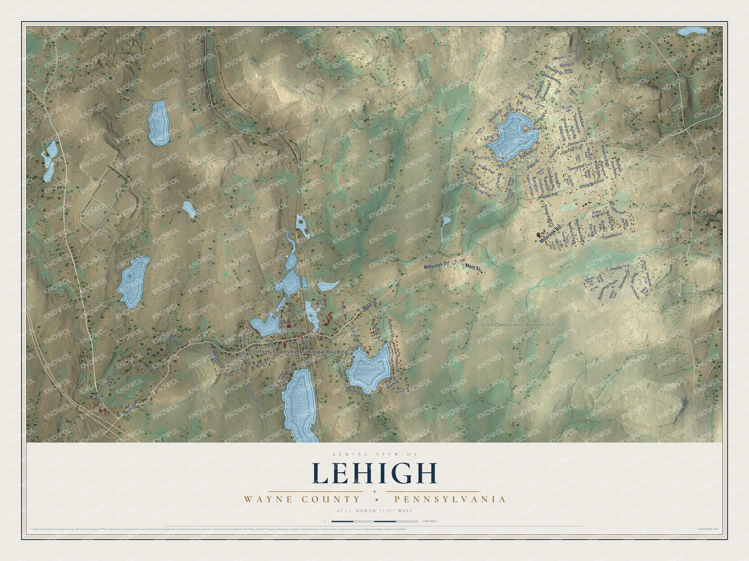 Watermarked full-map preview of Lehigh, Pennsylvania