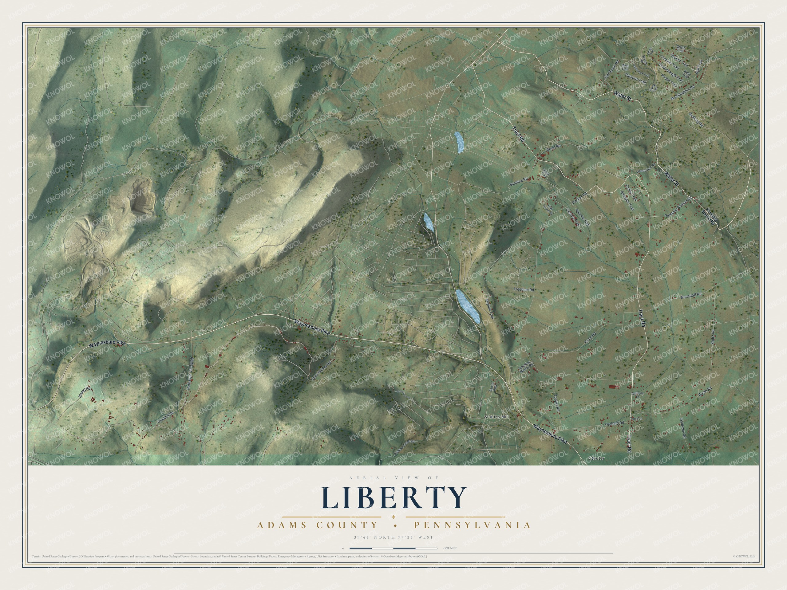 Watermarked full-map preview of Liberty, Pennsylvania