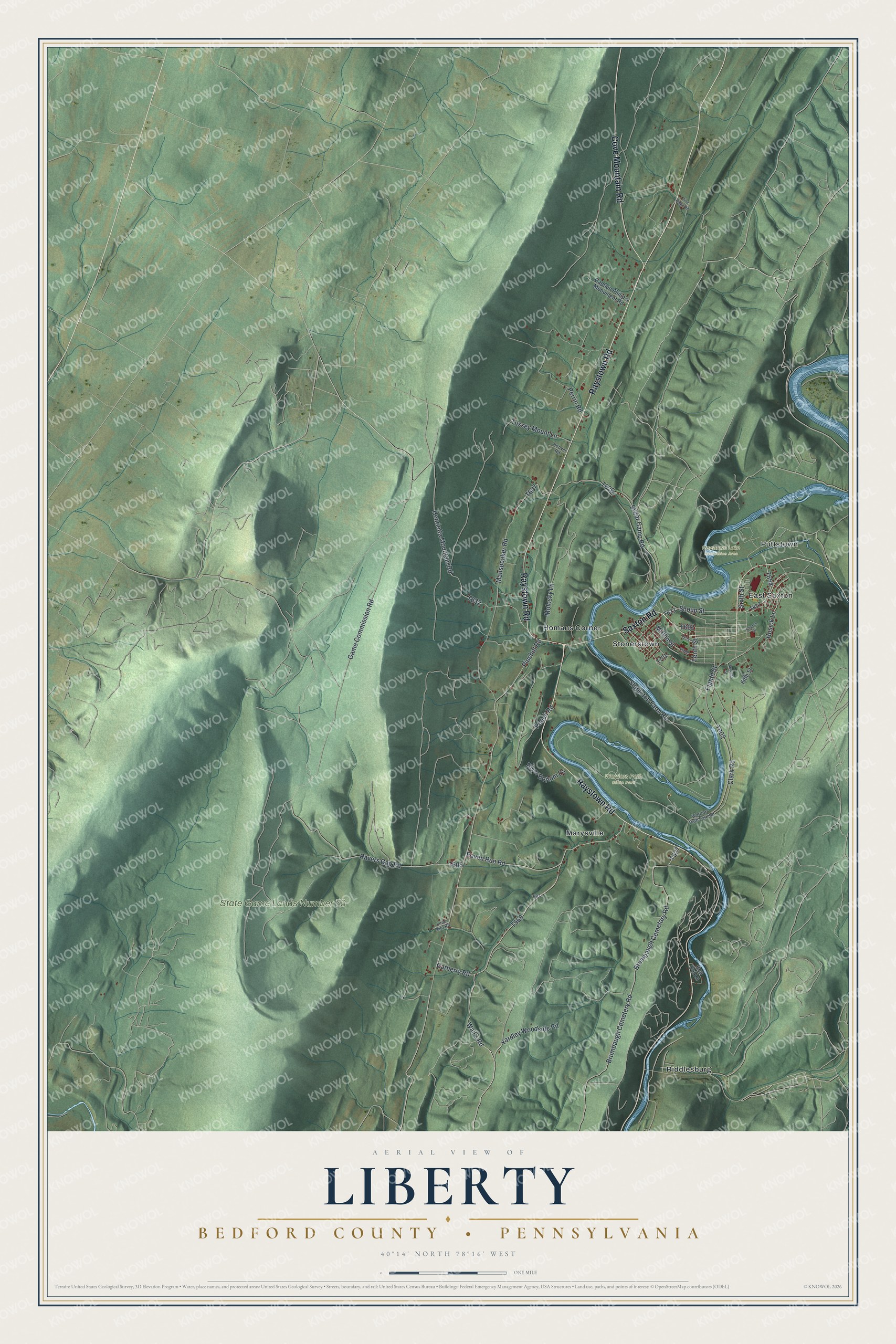 Watermarked full-map preview of Liberty, Pennsylvania