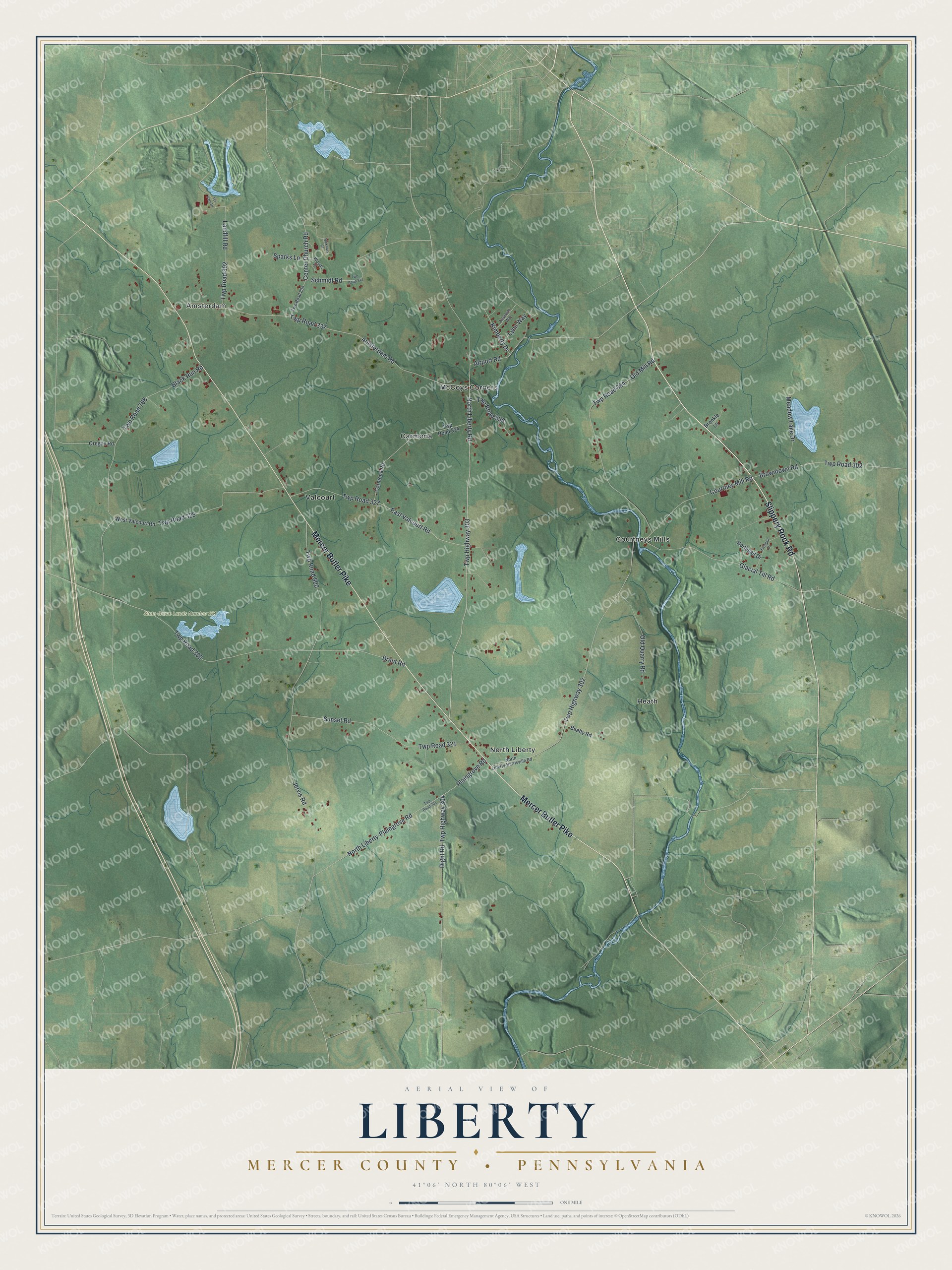 Watermarked full-map preview of Liberty, Pennsylvania