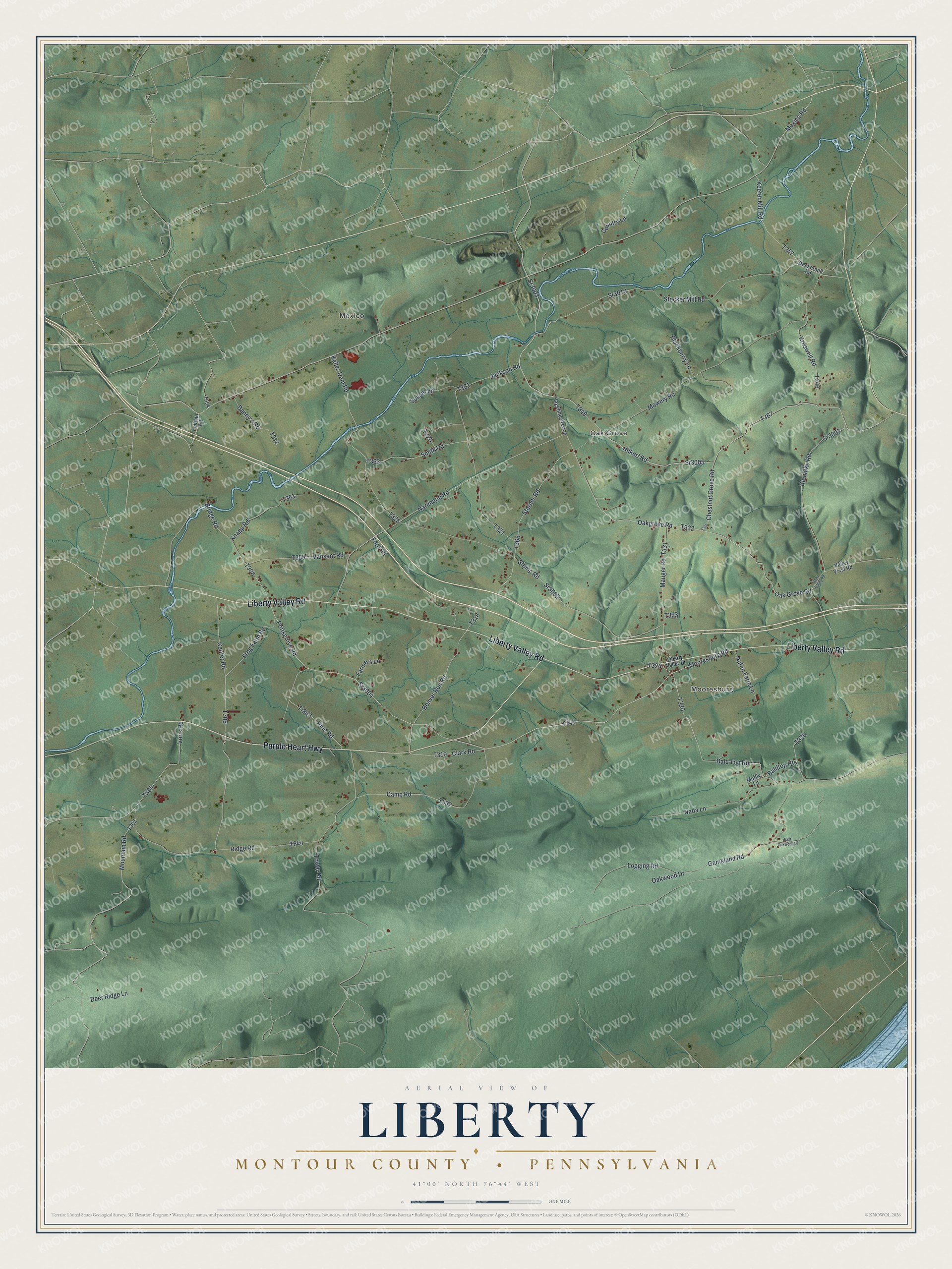 Watermarked full-map preview of Liberty, Pennsylvania