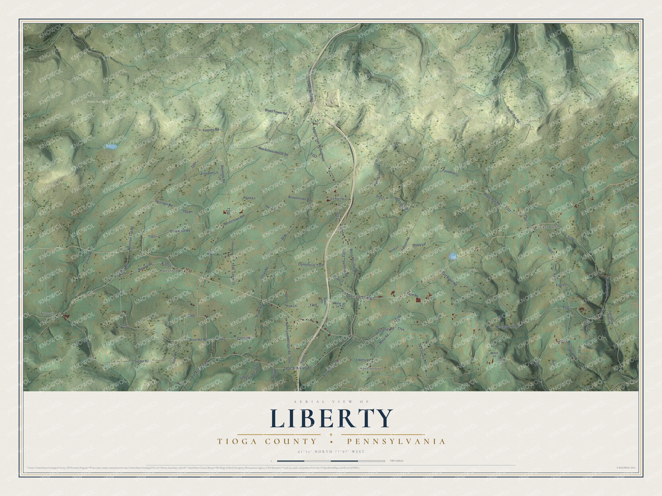 Watermarked full-map preview of Liberty, Pennsylvania