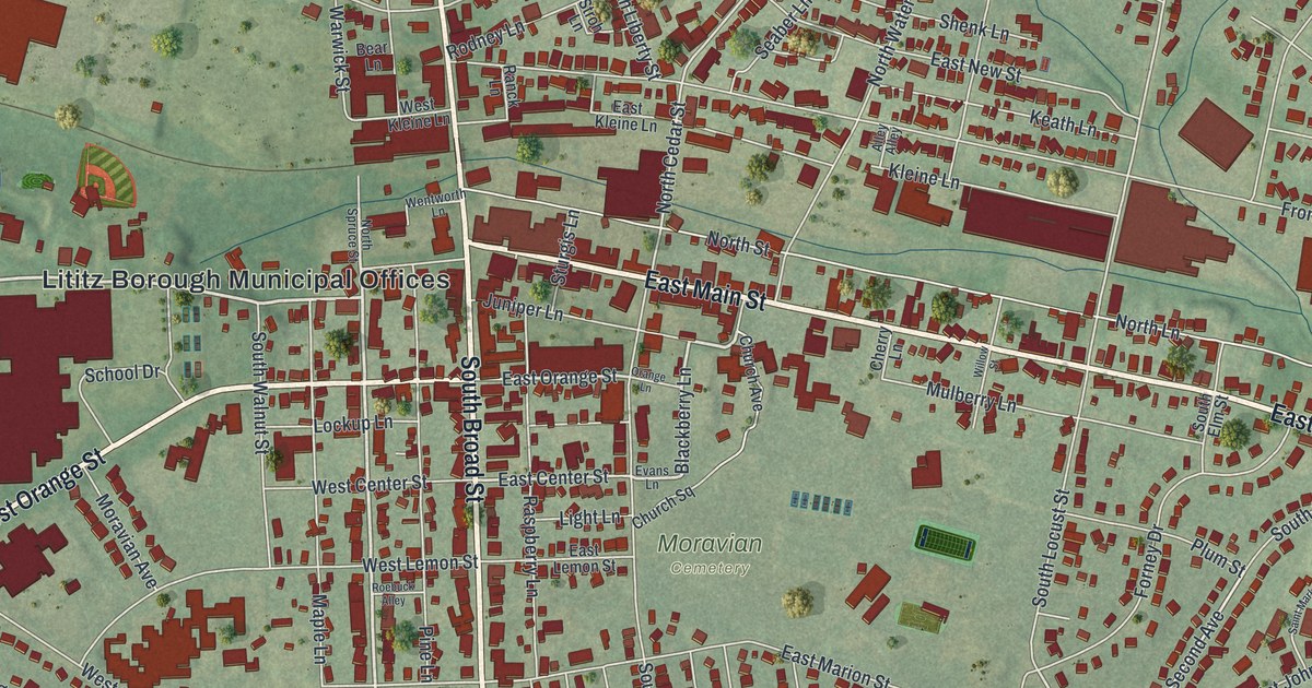 Map of Lititz, Pennsylvania