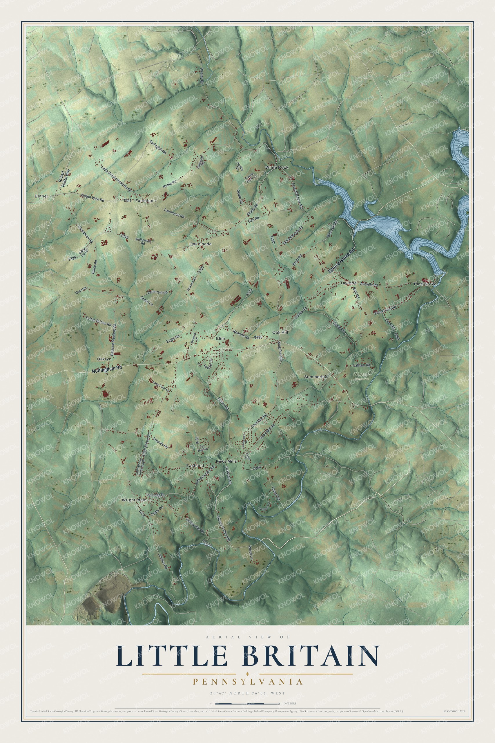 Watermarked full-map preview of Little Britain, Pennsylvania