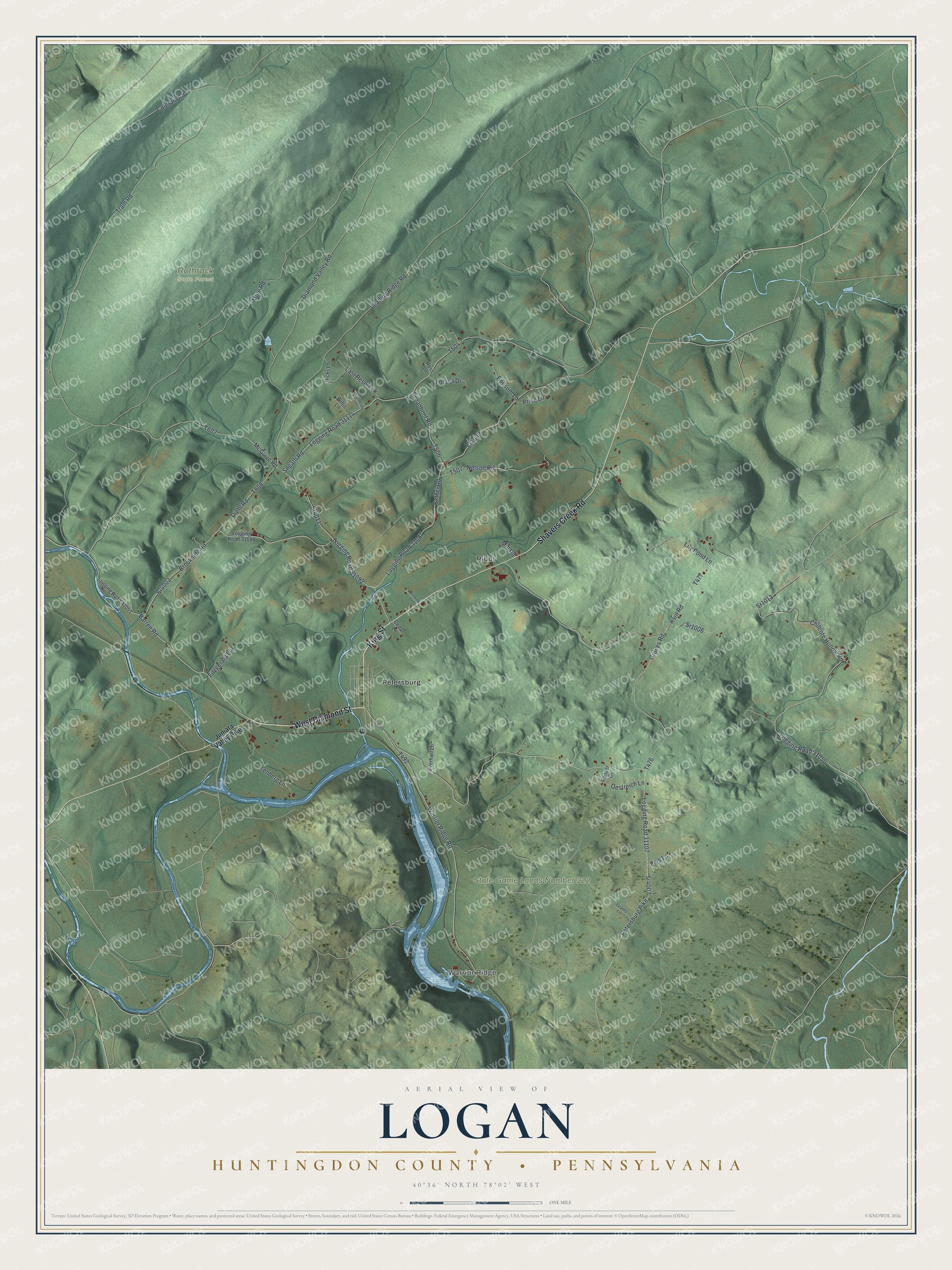 Watermarked full-map preview of Logan, Pennsylvania
