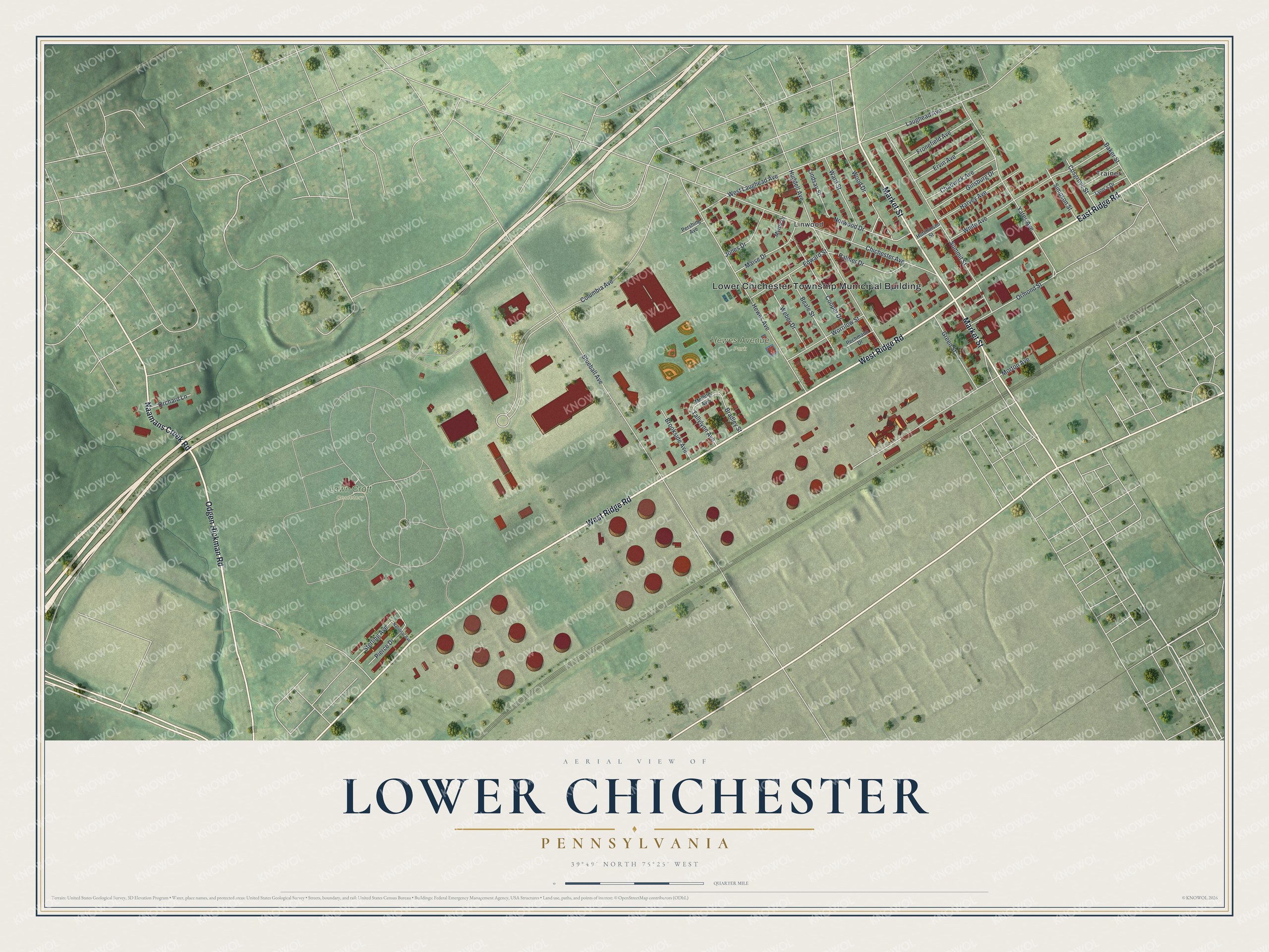 Watermarked full-map preview of Lower Chichester, Pennsylvania