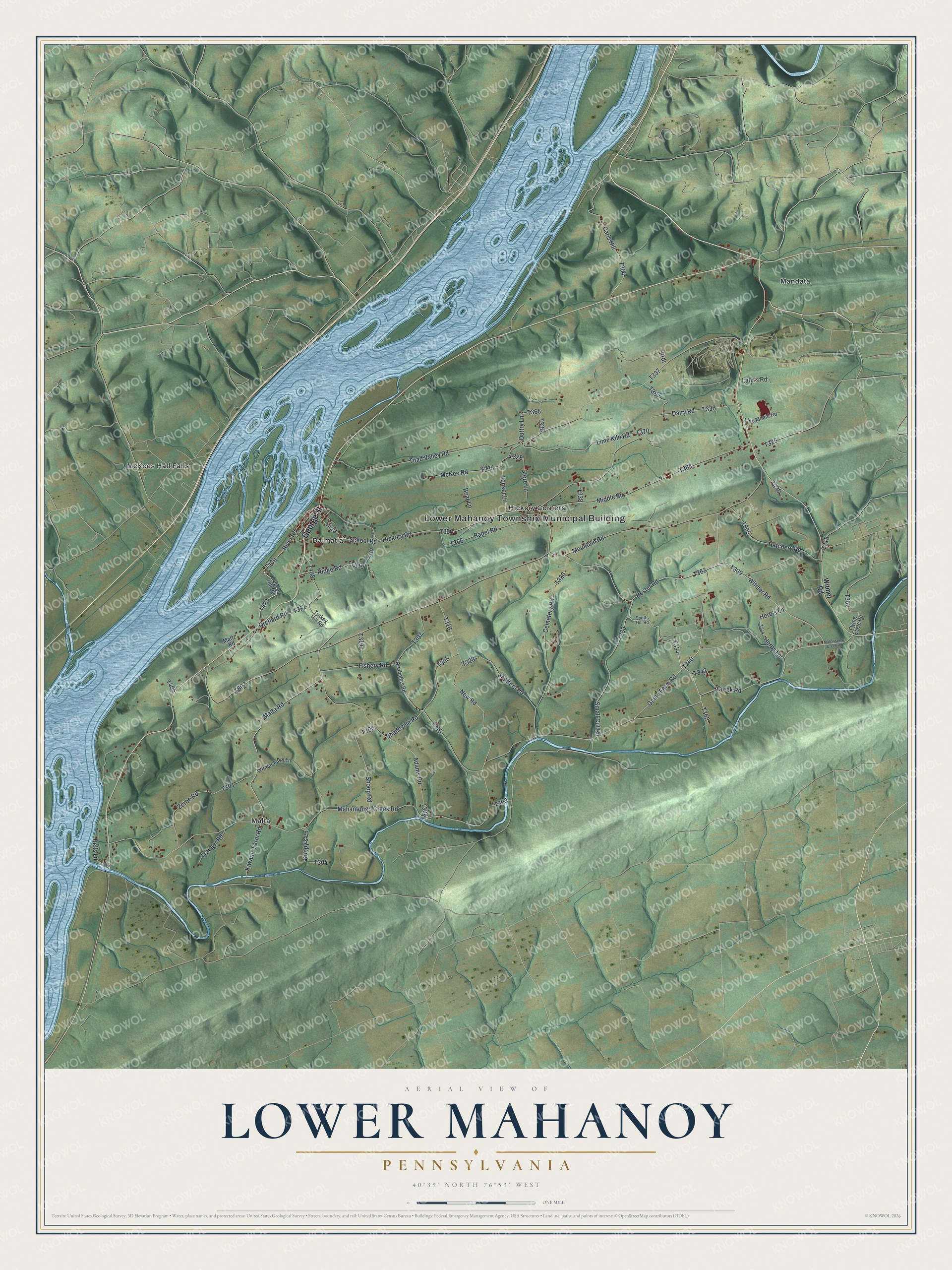 Watermarked full-map preview of Lower Mahanoy, Pennsylvania