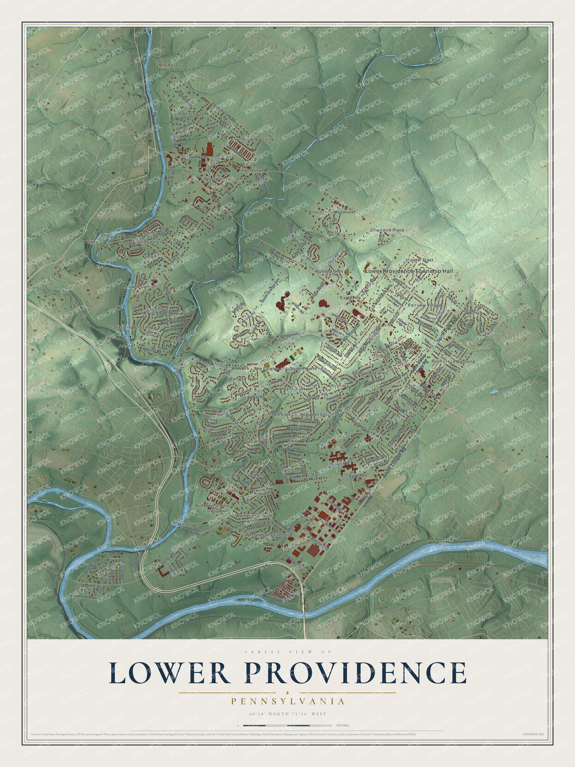 Watermarked full-map preview of Lower Providence, Pennsylvania