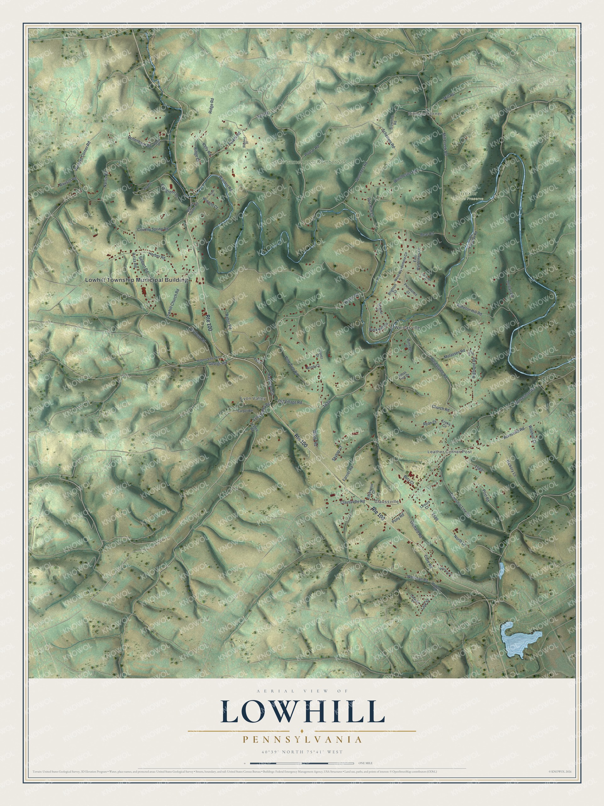 Watermarked full-map preview of Lowhill, Pennsylvania
