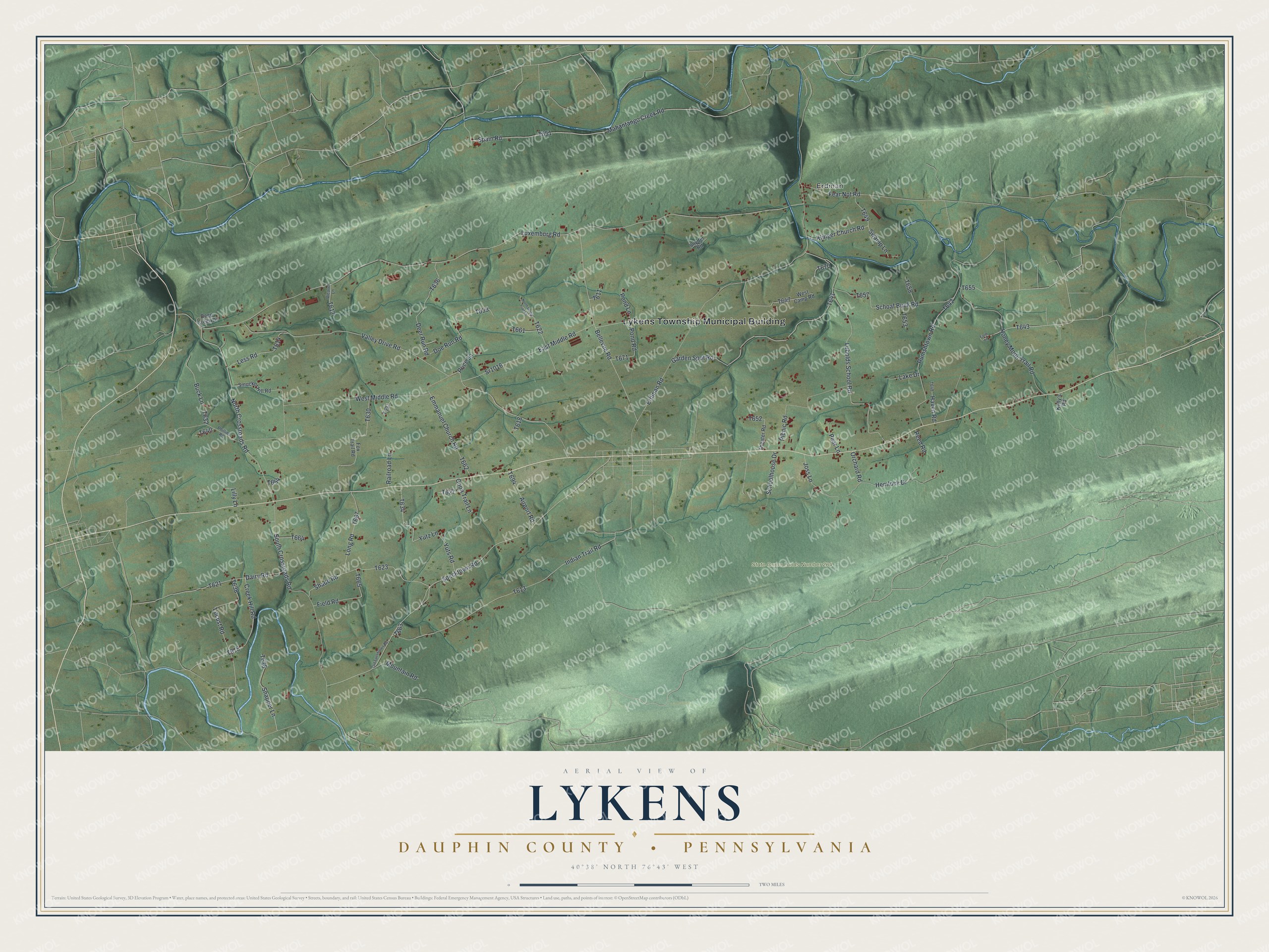 Watermarked full-map preview of Lykens, Pennsylvania