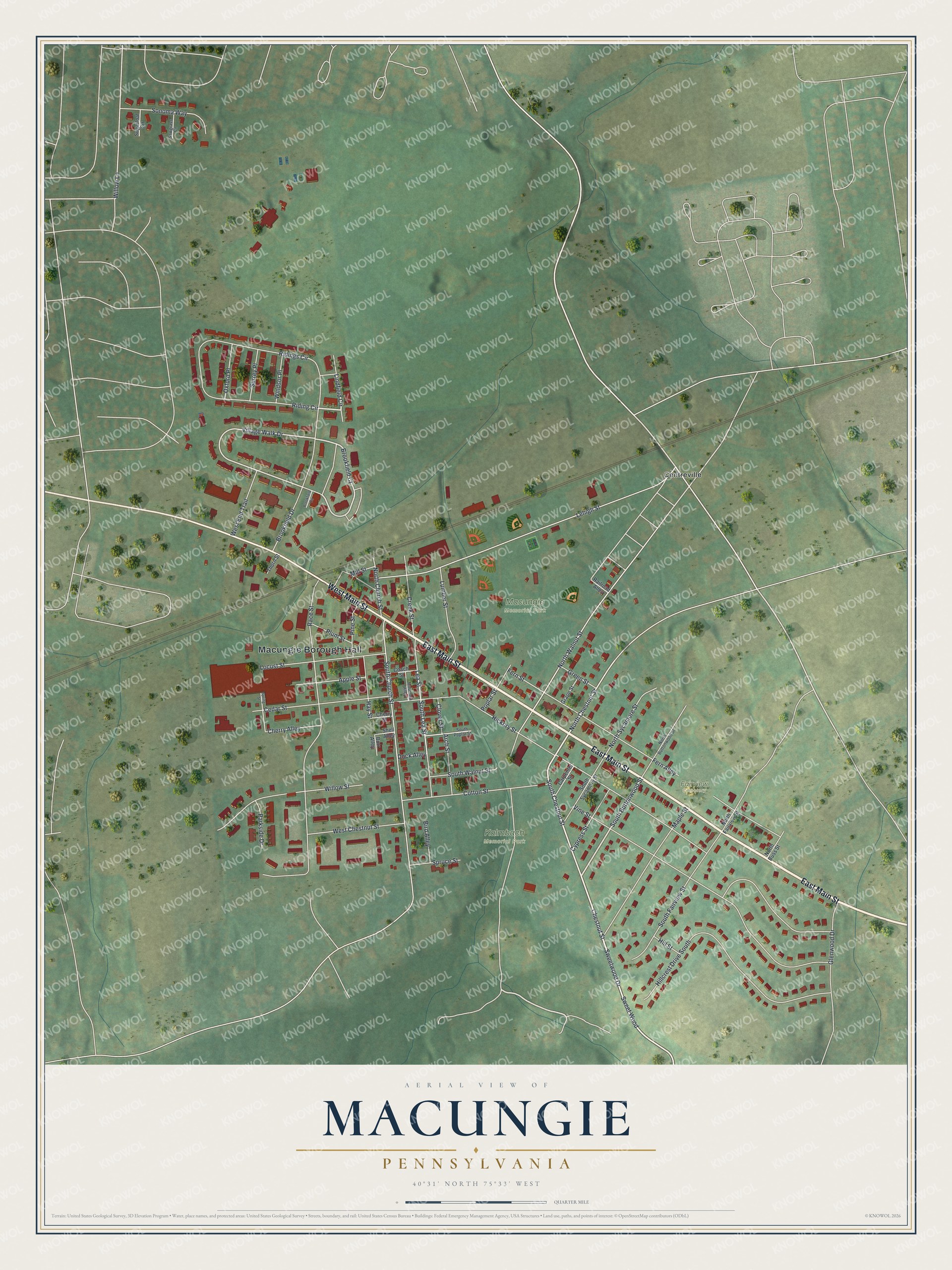 Watermarked full-map preview of Macungie, Pennsylvania