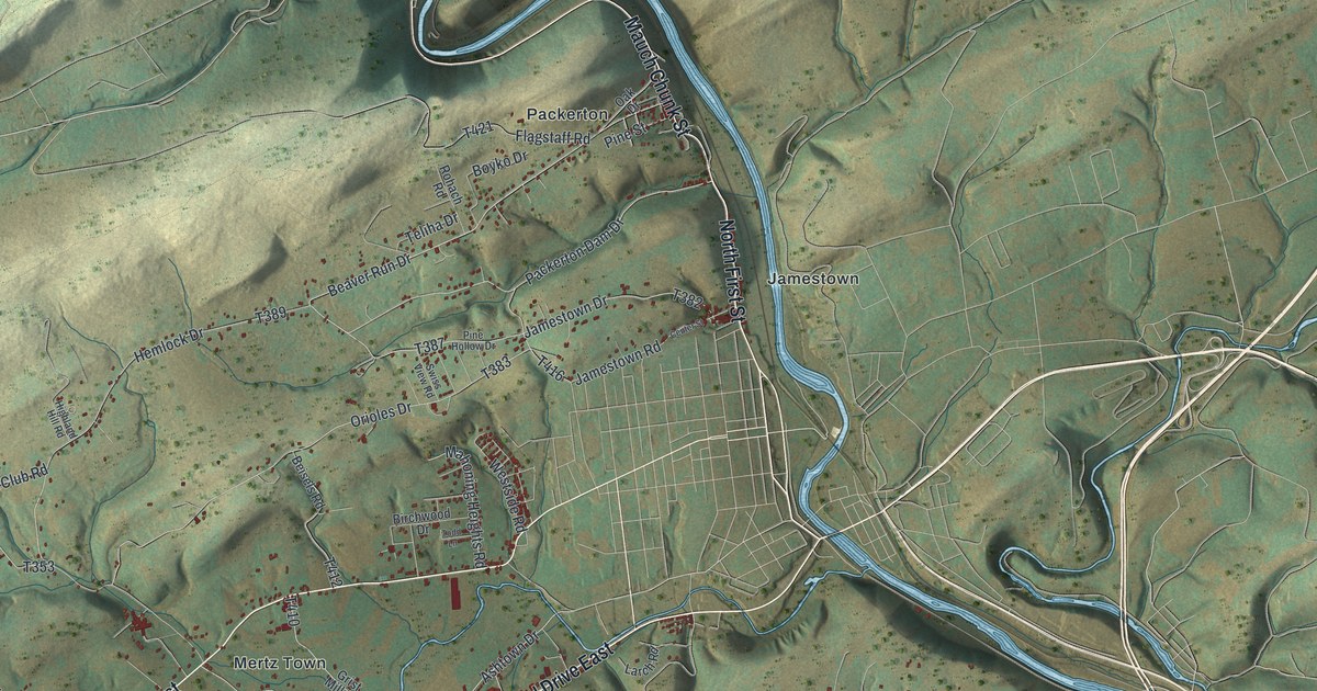 Map of Mahoning, Carbon County, Pennsylvania in 2026