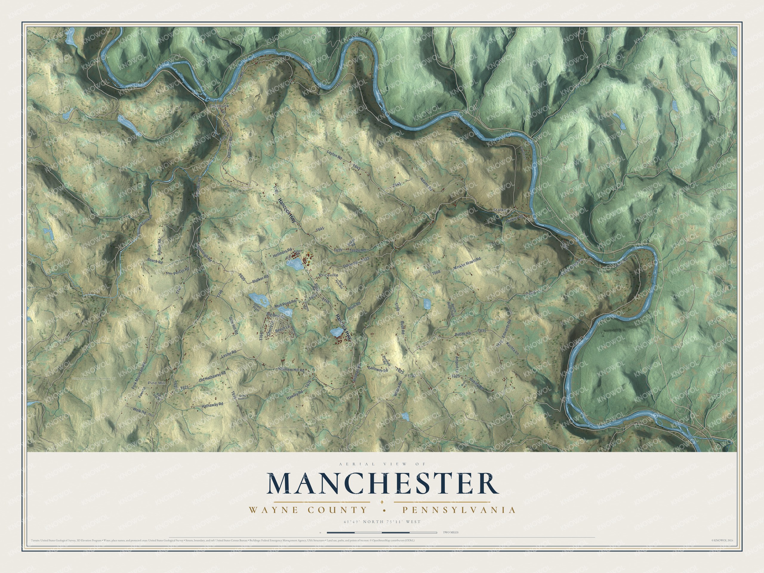 Watermarked full-map preview of Manchester, Pennsylvania
