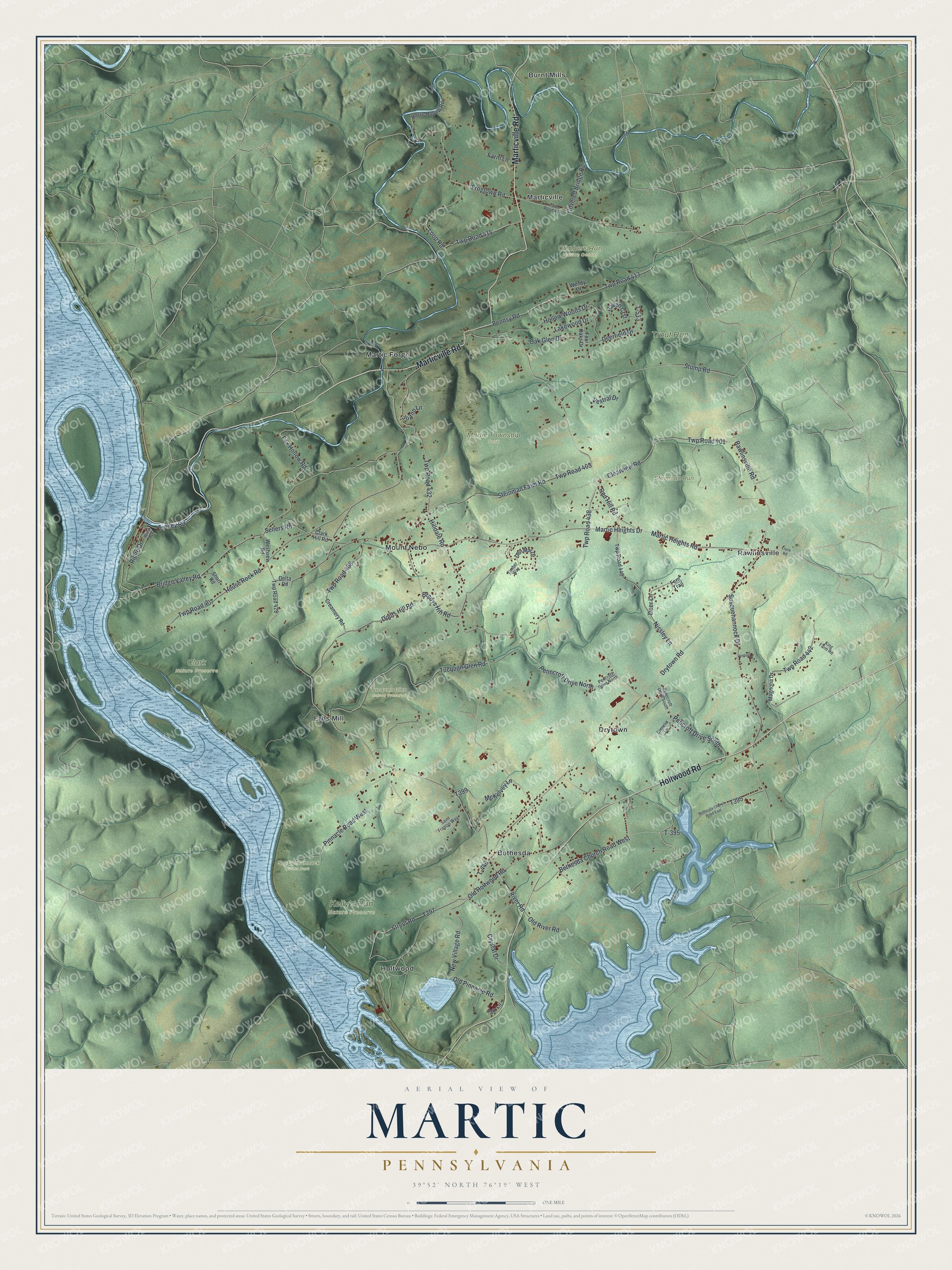 Watermarked full-map preview of Martic, Pennsylvania