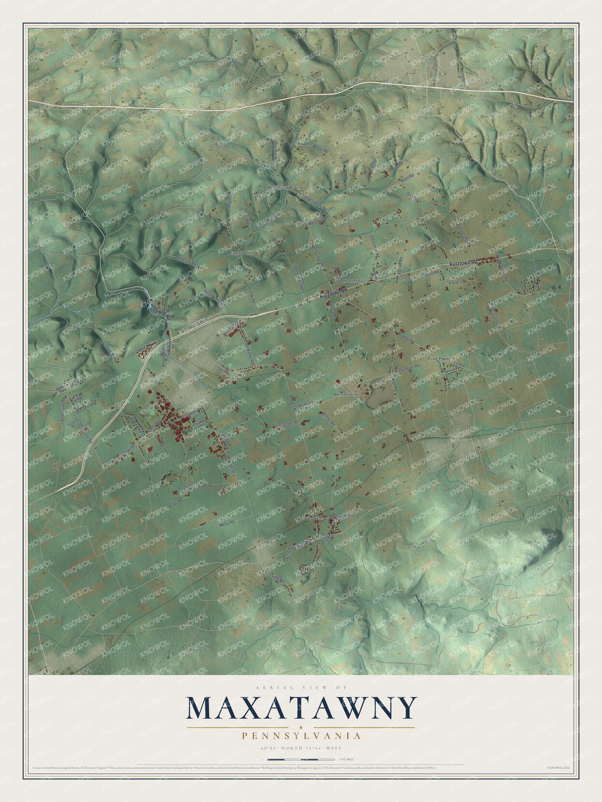 Watermarked full-map preview of Maxatawny, Pennsylvania