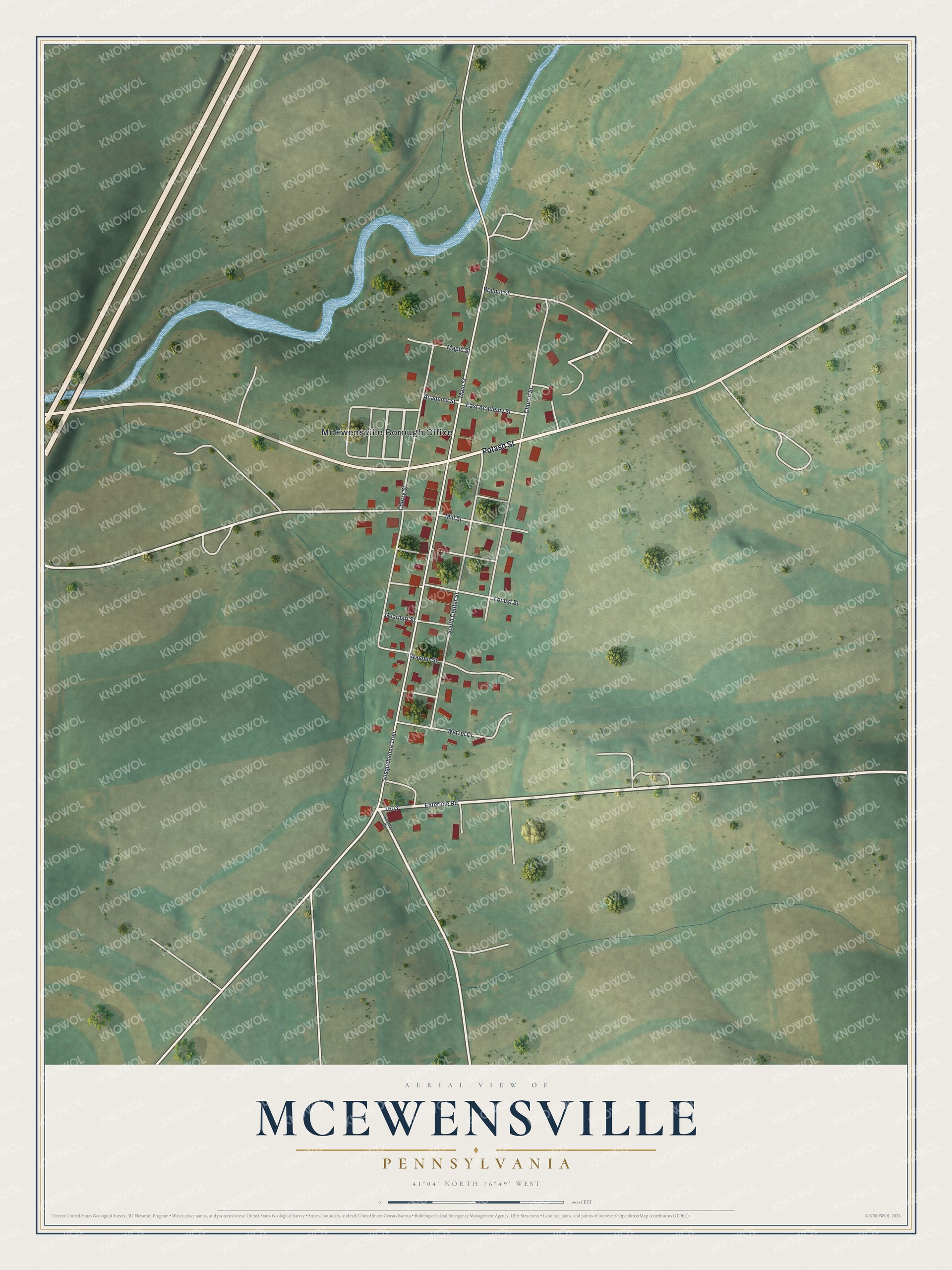 Watermarked full-map preview of McEwensville, Pennsylvania